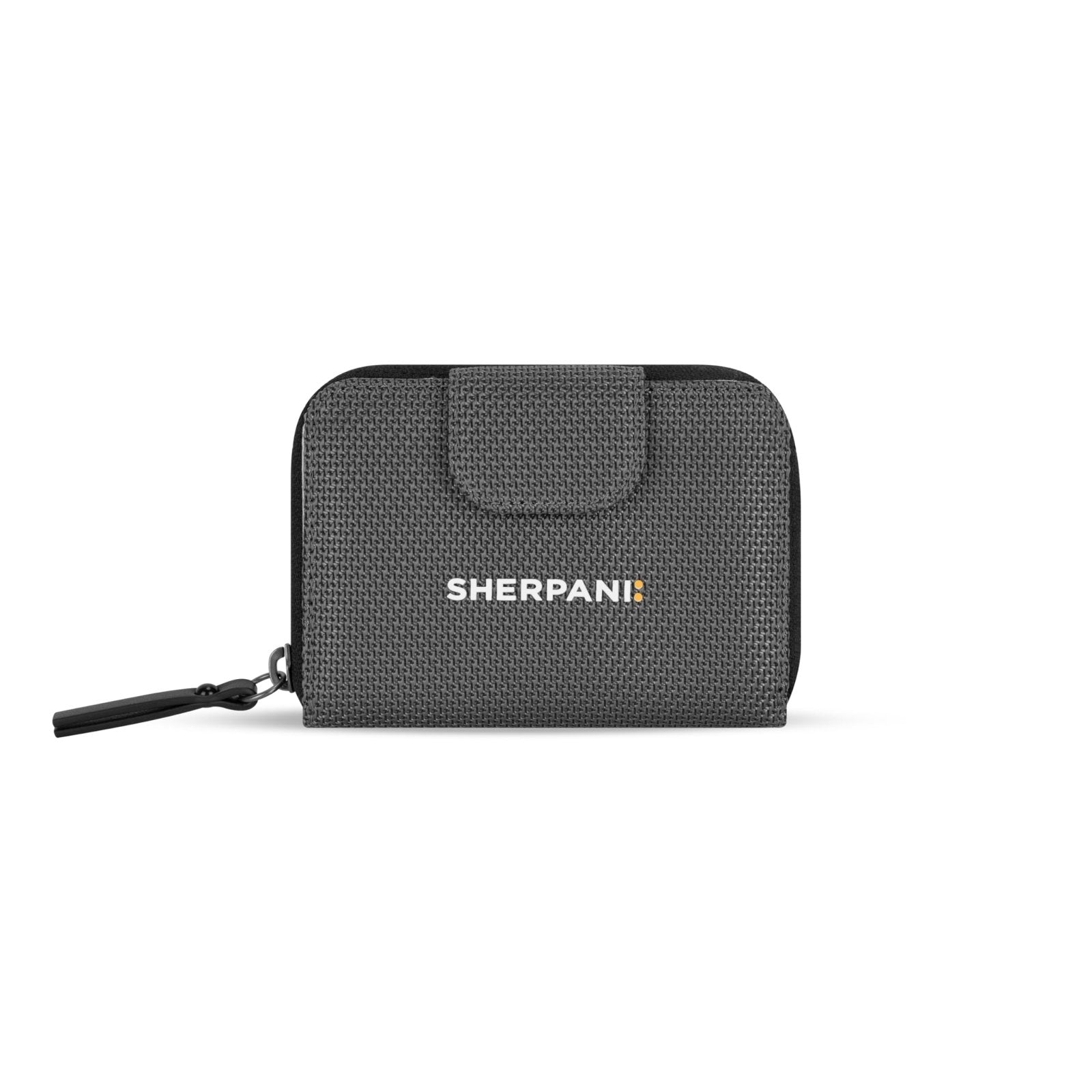 Sherpani Barcelona AT, Small Nylon Bifold Zipper Pocket Wallet for Men Women, Travel Bag for Men Women, RFID Protection, Unisex Travel Gift (Granite)