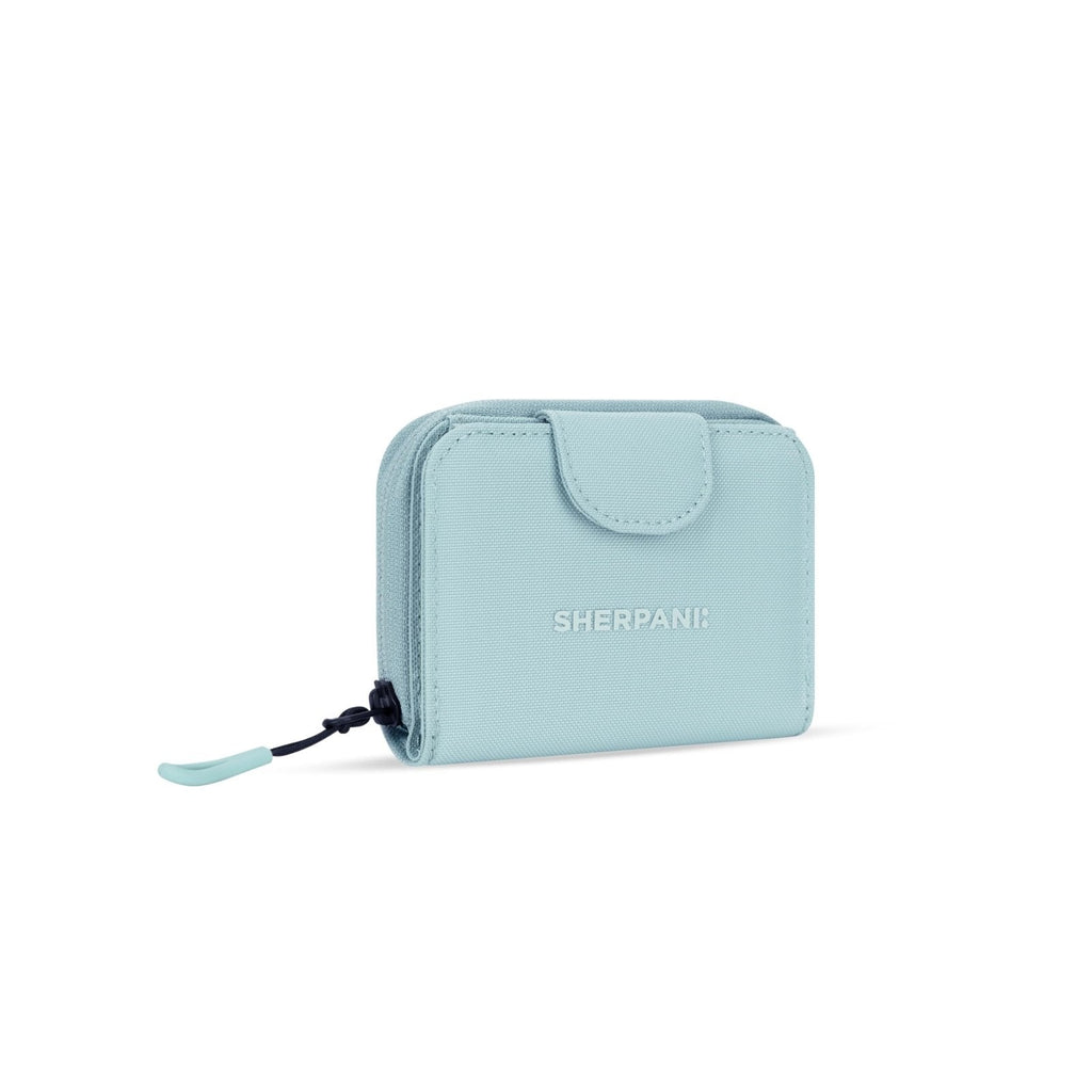 Sherpani Barcelona, Small Nylon Bifold Zipper Pocket Wallet, Travel Bag, RFID Protection, Travel Gift (Surf)