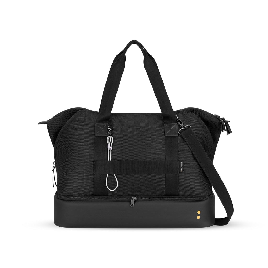 Sherpani Boston, Anti Theft Weekender Bags, Travel Duffel Bag for Men Women, Carry On Tote Bag with Removable Shoe Bottom Compartment, Metal Hardware, Travel Gift (Carbon)