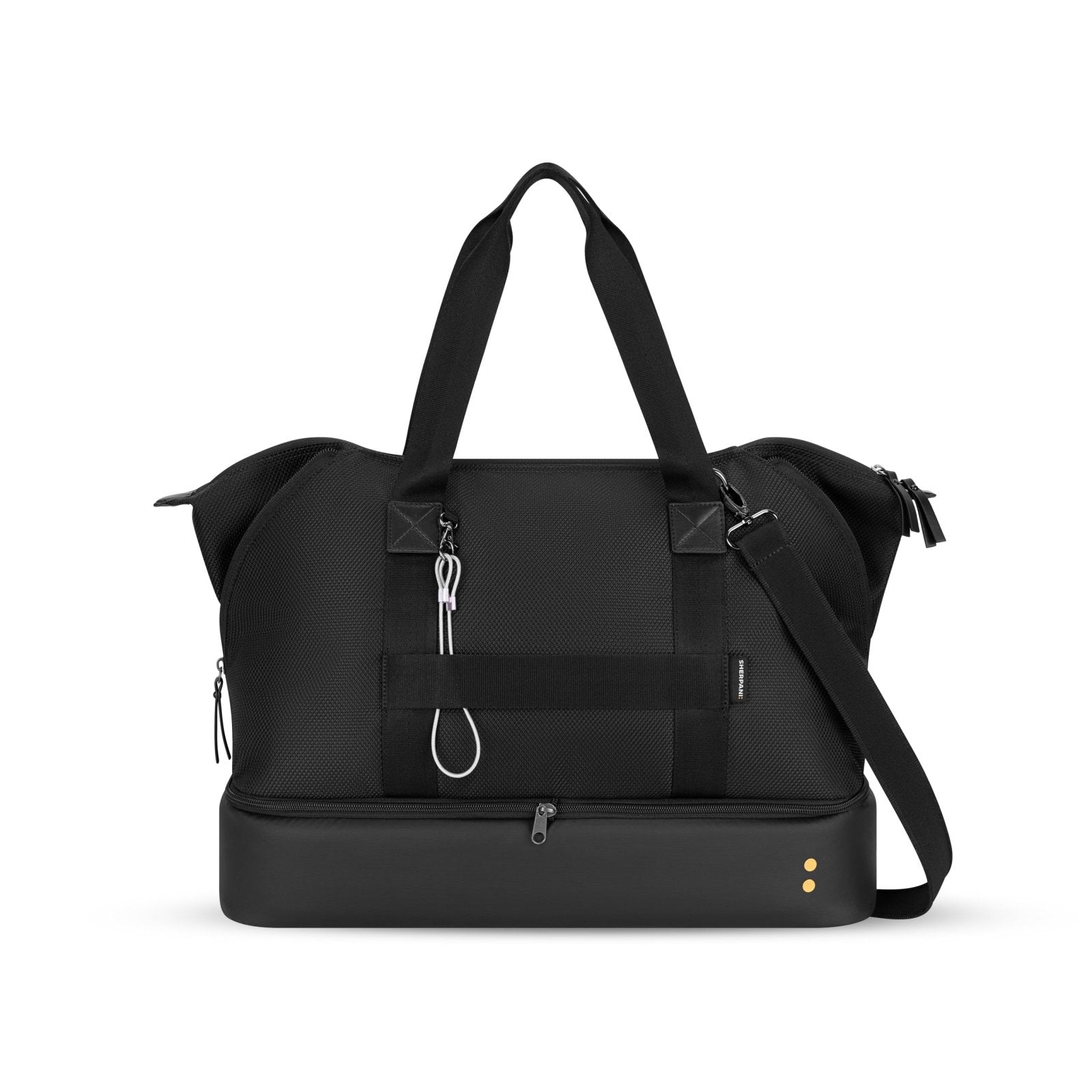 Sherpani Boston, Anti Theft Weekender Bags, Travel Duffel Bag for Men Women, Carry On Tote Bag with Removable Shoe Bottom Compartment, Metal Hardware, Travel Gift (Carbon)