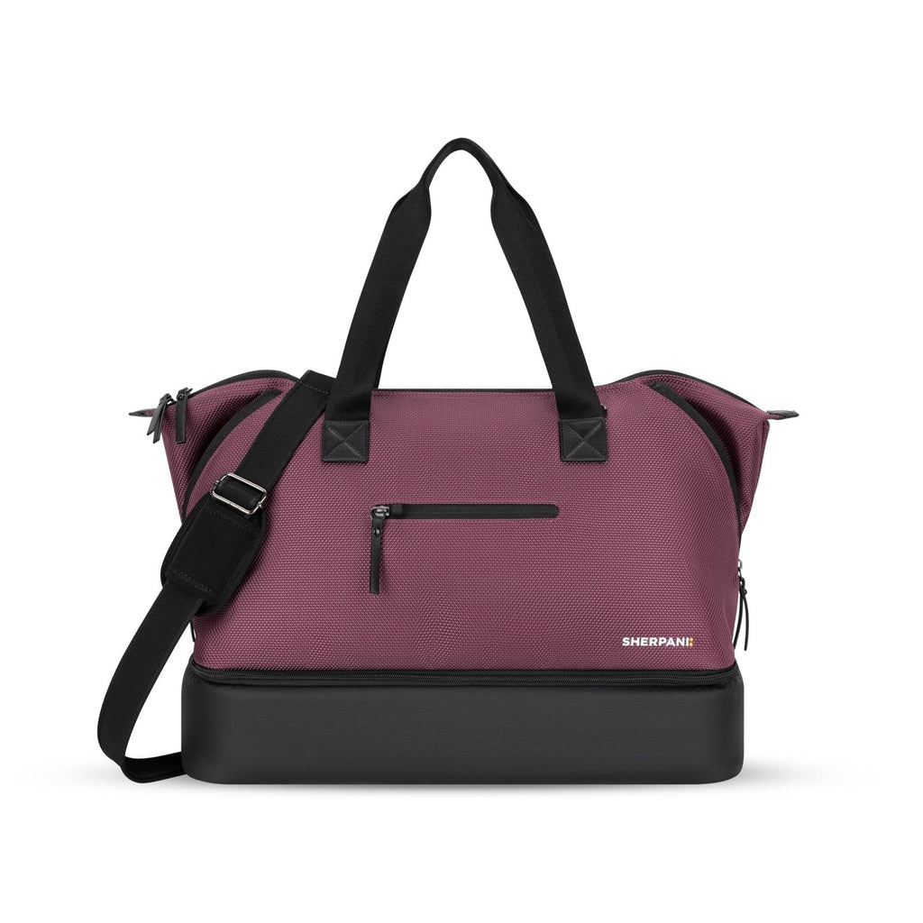 Sherpani Boston, Anti Theft Weekender Bags, Travel Duffel Bag for Men Women, Carry On Tote Bag with Removable Shoe Bottom Compartment, Metal Hardware, Travel Gift (Smoky Orchid)