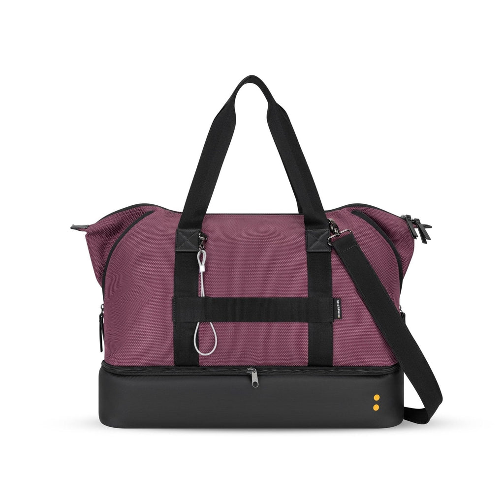 Sherpani Boston, Anti Theft Weekender Bags, Travel Duffel Bag for Men Women, Carry On Tote Bag with Removable Shoe Bottom Compartment, Metal Hardware, Travel Gift (Smoky Orchid)