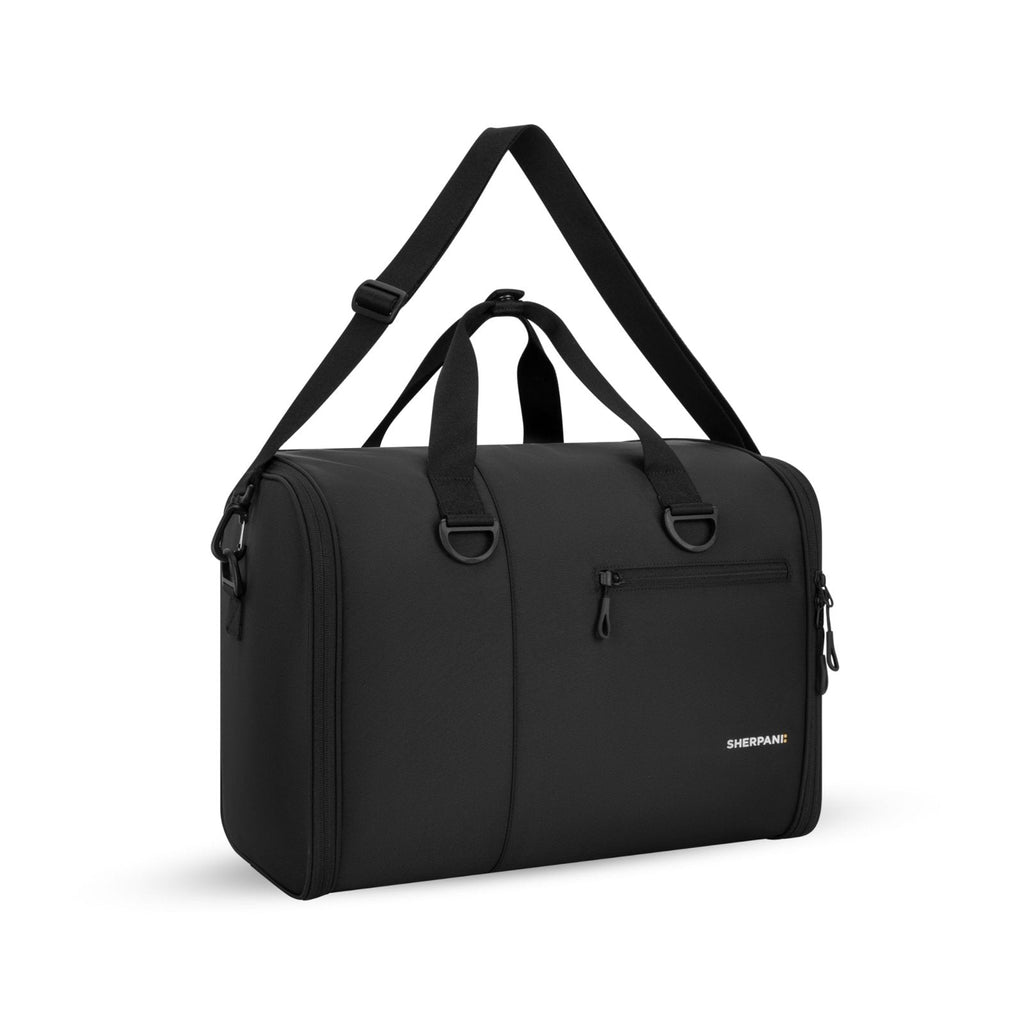 Sherpani Jaunt Garment Duffle Bag, Carry - On Garment Duffel, 34L Wrinkle - Free Travel Bag, Convertible Garment Duffle For Men Women, Unisex Travel Gift (Raven)