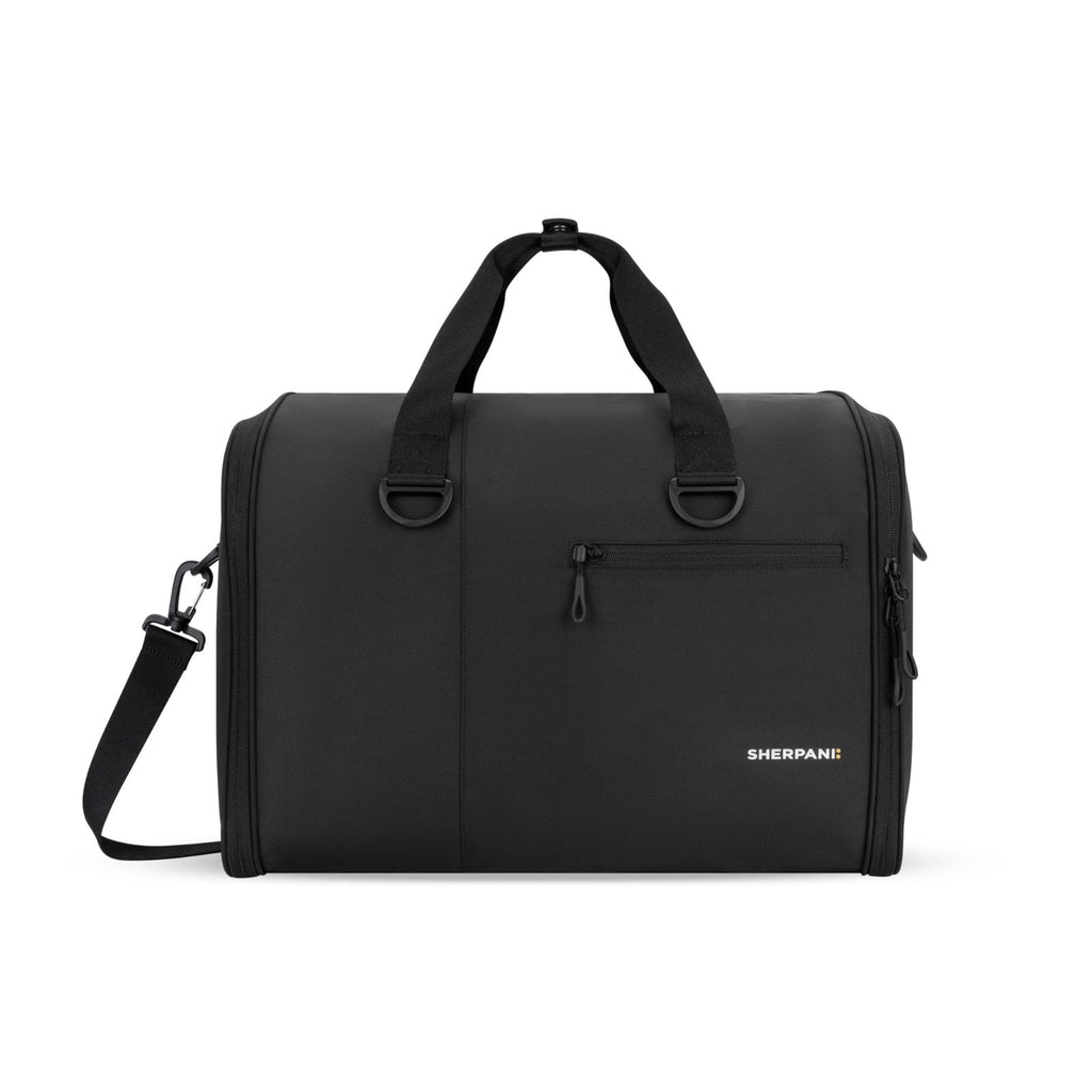 Sherpani Jaunt Garment Duffle Bag, Carry-On Garment Duffel, 34L Wrinkle-Free Travel Bag, Convertible Garment Duffle For Men Women, Unisex Travel Gift (Raven)