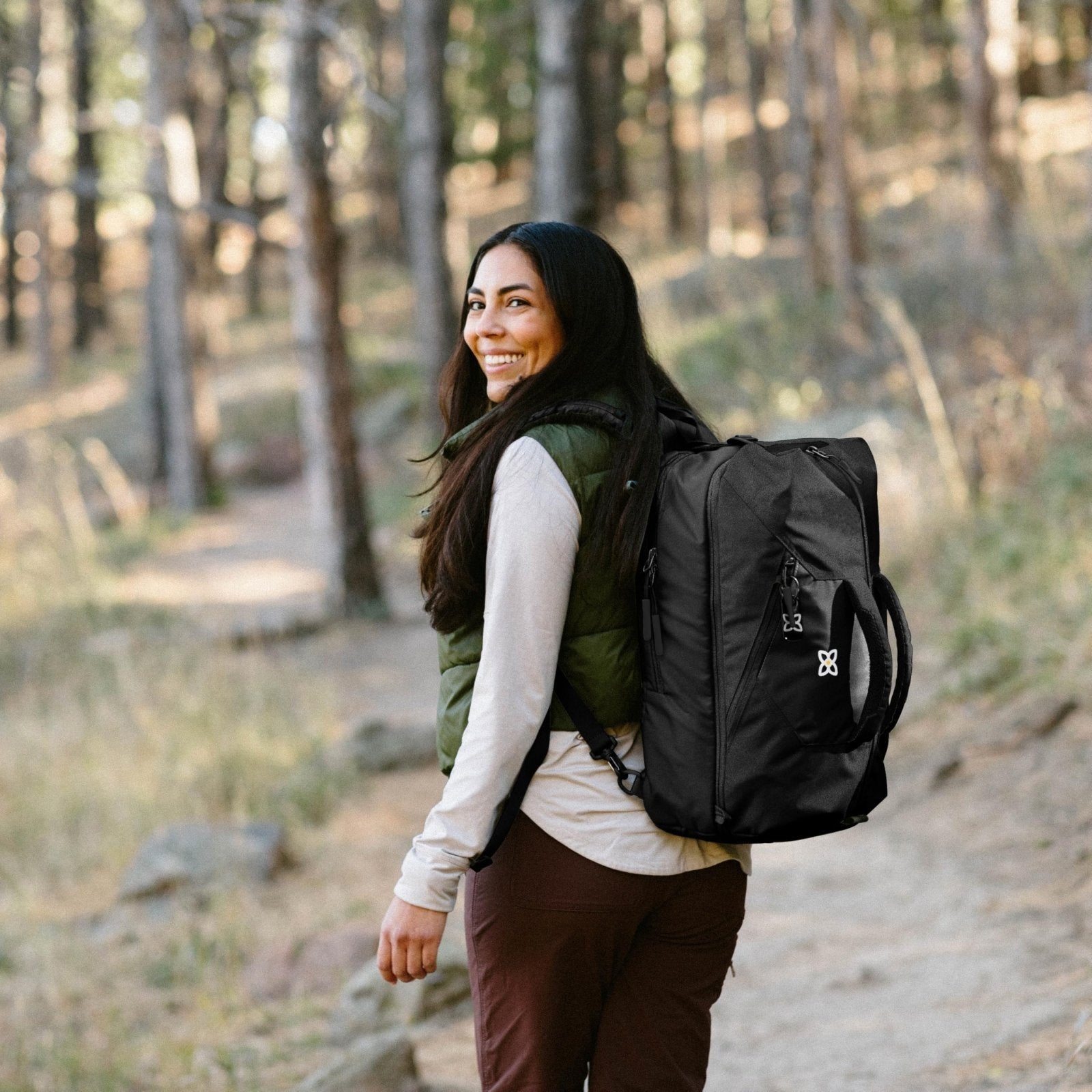 Sherpani Juno, Convertible Duffel Backpack, Expandable Carry - On, Shoulder Bag for Women, Fits 15 Inch Laptop for Travel, Sport, Hiking(Black)