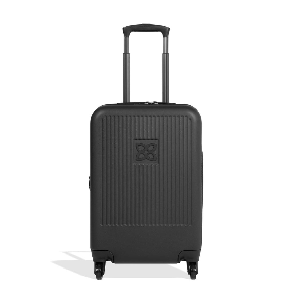 Sherpani Meridian, 22 Inch Carry On Luggage Airline Approved, Rolling Hardside Suitcase 22x14x9, Travel Luggage for Women, Expandable Suitcase, Travel Gift (Black)