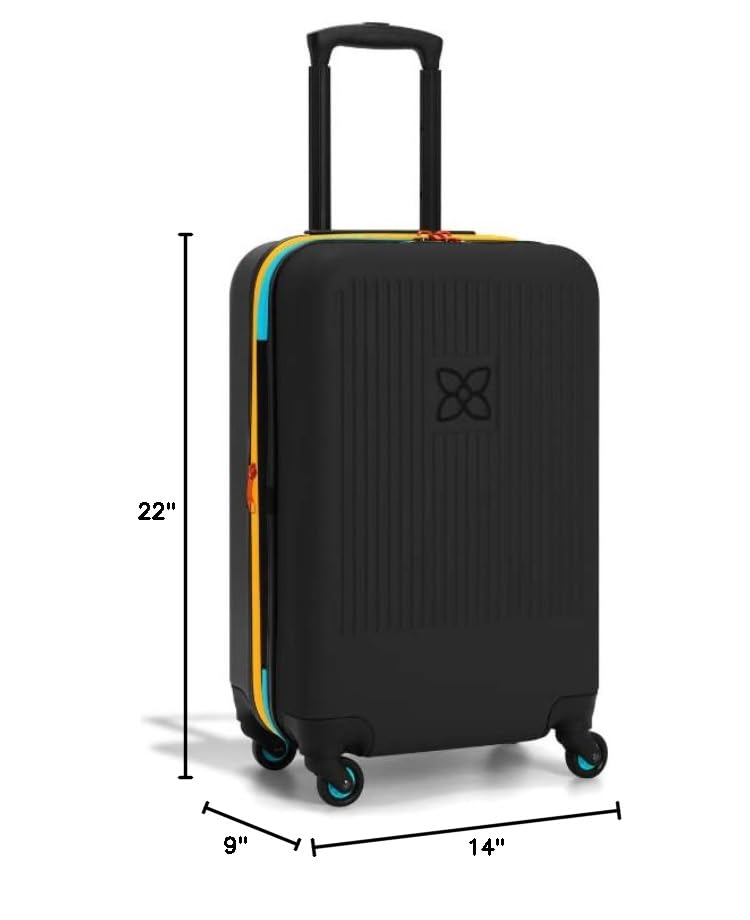 Sherpani Meridian, 22 Inch Carry On Luggage Airline Approved, Rolling Hardside Suitcase 22x14x9, Travel Luggage for Women, Expandable Suitcase, Travel Gift (Chromatic)