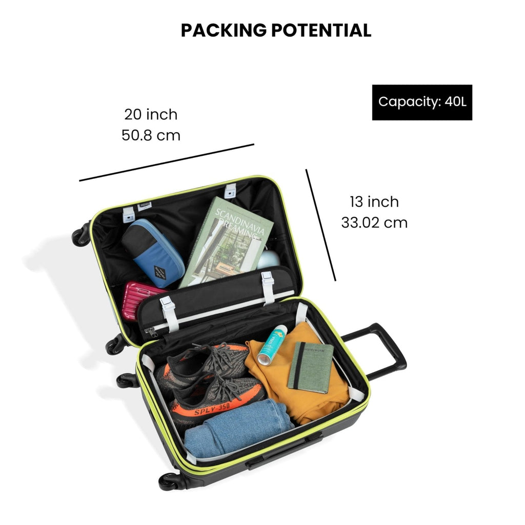 Sherpani Meridian, 22 Inch Carry On Luggage Airline Approved, Rolling Hardside Suitcase 22x14x9, Travel Luggage for Women, Expandable Suitcase, Travel Gift (St. Lucia)