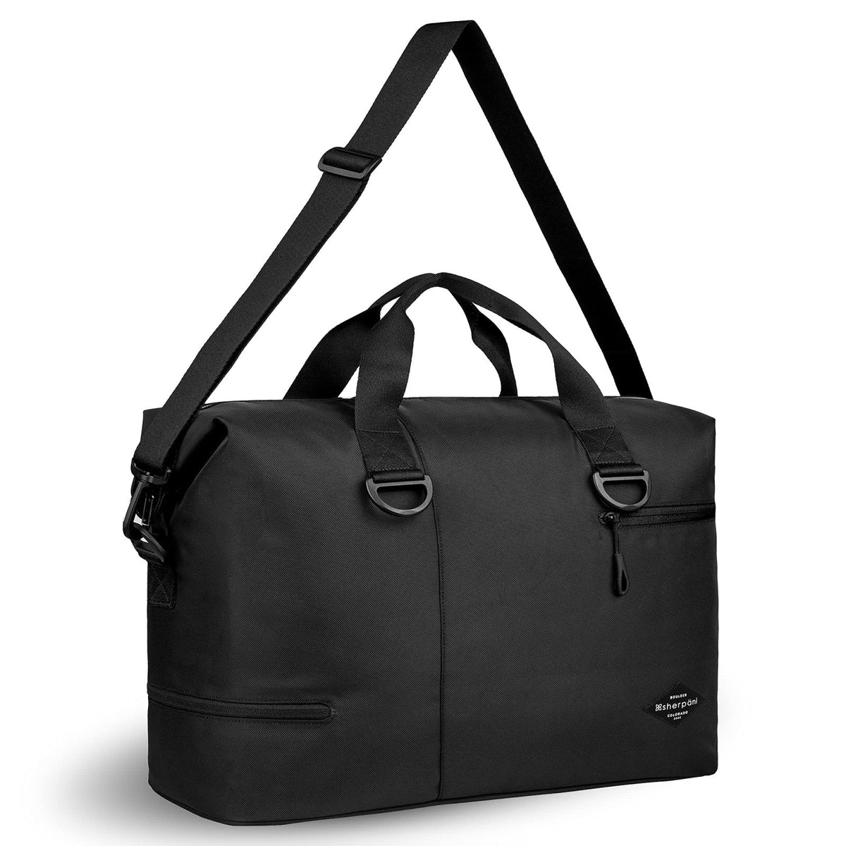 Sherpani Sola, Travel Duffle Bag, Weekender Bags for Women, Carry-On Duffel with Luggage Pass-Through (Raven)
