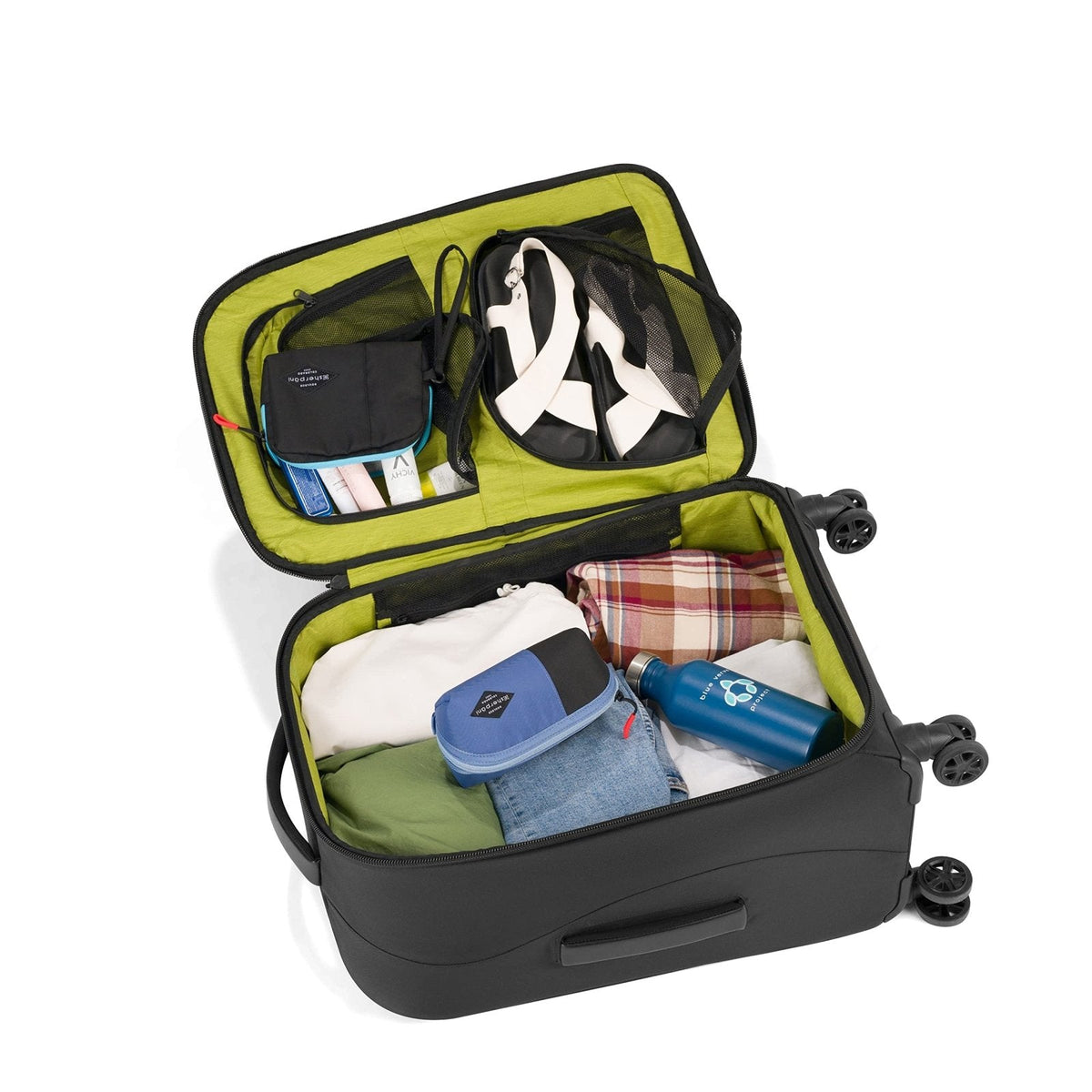Sherpani Women Soft Side Check in Luggage, Carbon, 26 Inch