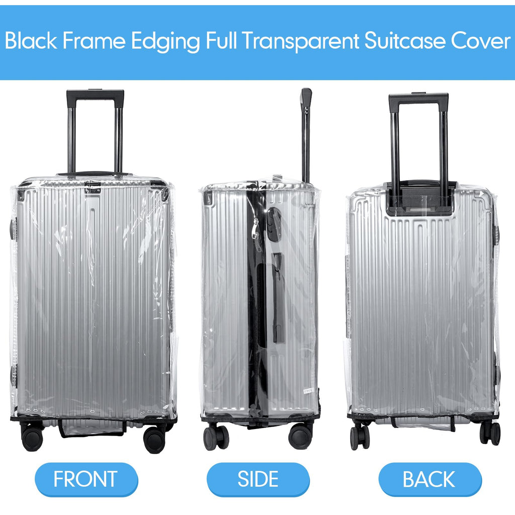 Sherr 3 - Piece Clear Luggage Covers - Waterproof Protector for Travel (Fits Most 24" to 30" Suitcases)