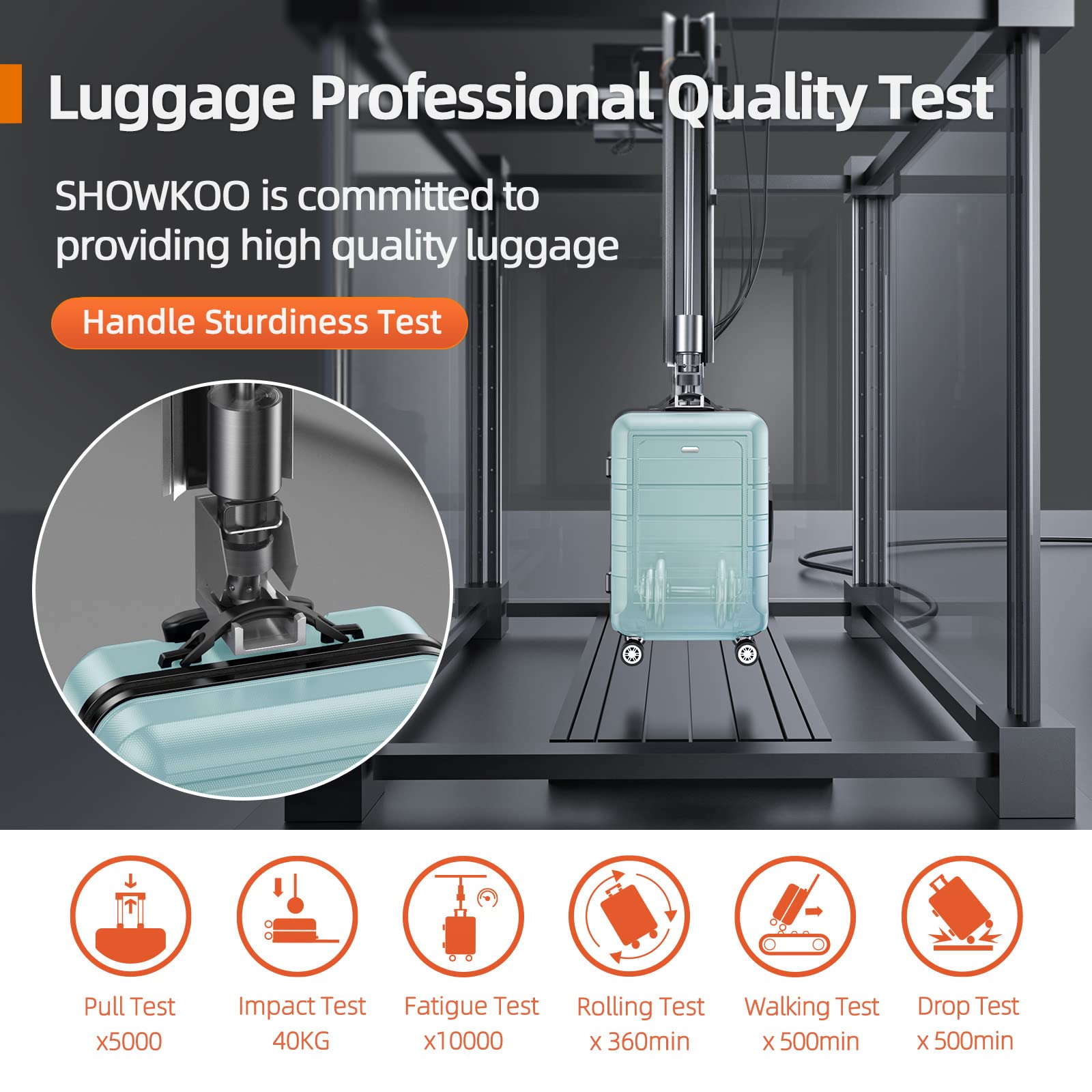 SHOWKOO Luggage Sets with Bags Expandable 100% PC Durable Suitcase Double Wheels TSA Lock 5pcs Mint Green