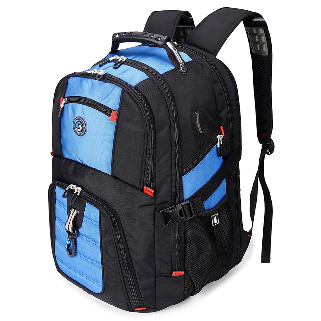 SHRRADOO Extra Large 50L Travel Laptop Backpack with combination lock, College High School Backpack Airline Approved Business Work Bag Fits 17 Inch Computer for Men Women