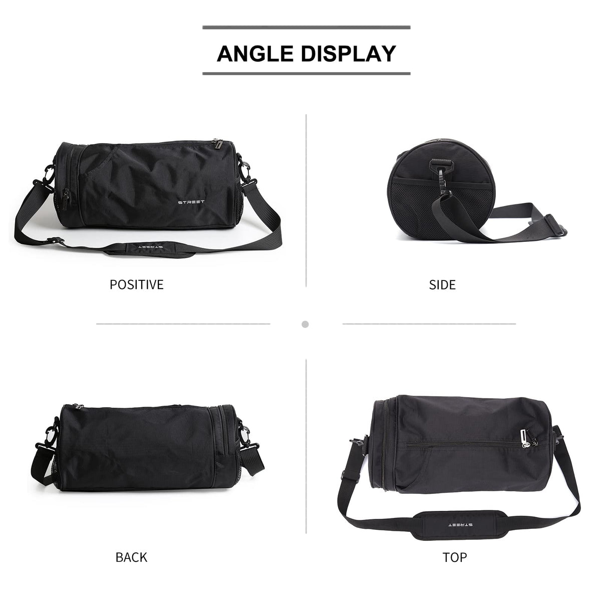 Small Sports Gym Bag Workout Lightweight Duffel Bags for Men and Women Black X - Small
