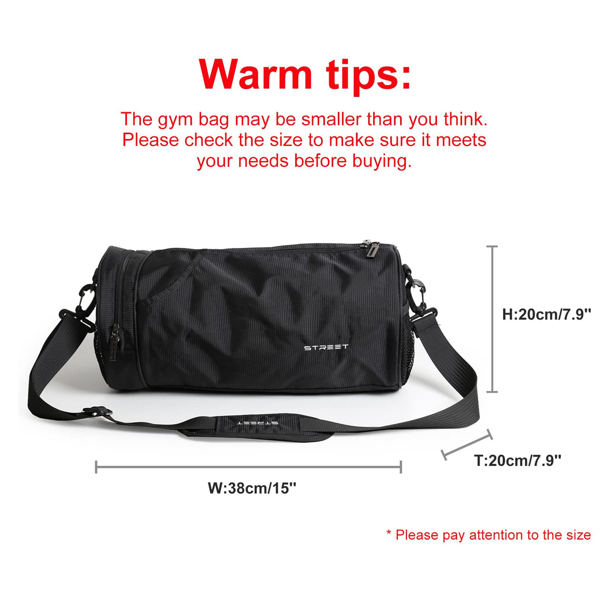 Small Sports Gym Bag Workout Lightweight Duffel Bags for Men and Women Black X - Small
