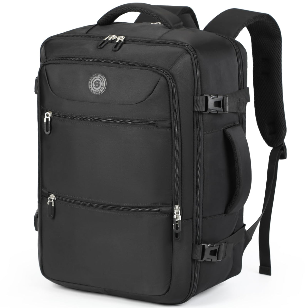 Sowaovut Travel Laptop Backpack, Extra Large High School College Backpacks, Flight Approved Daypack Business Bag Fit 17.3 inch Laptop for Men Women (Black)