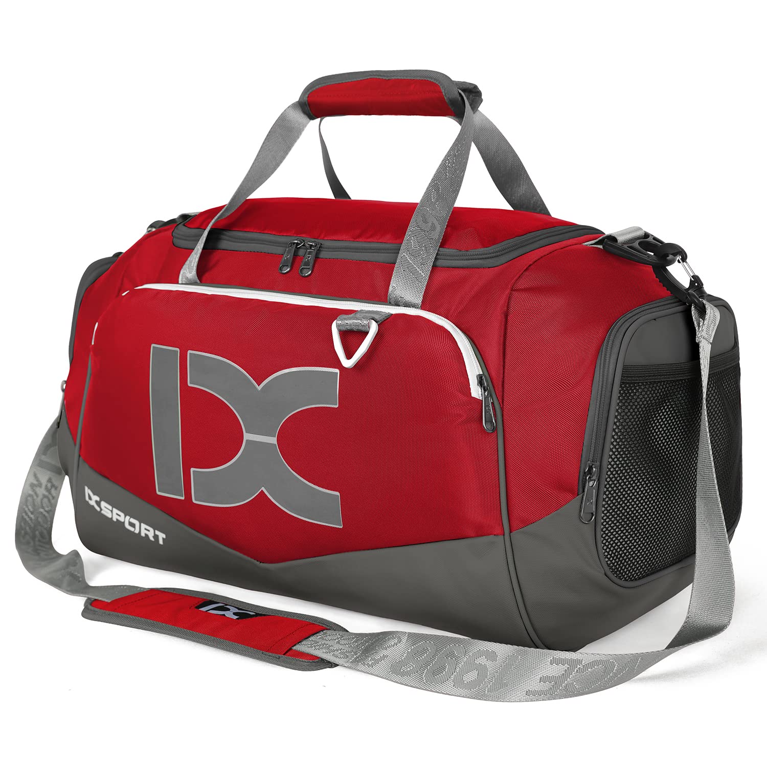 Sports Gym Bag，INOXTO Travel Duffel Bag with Dry Wet Pocket And Shoe CompartmentFor Women and Men，40L/55L Fitness Waterproof Weekender Bag For Swim Sports Travel Working Out (Red, 40L)