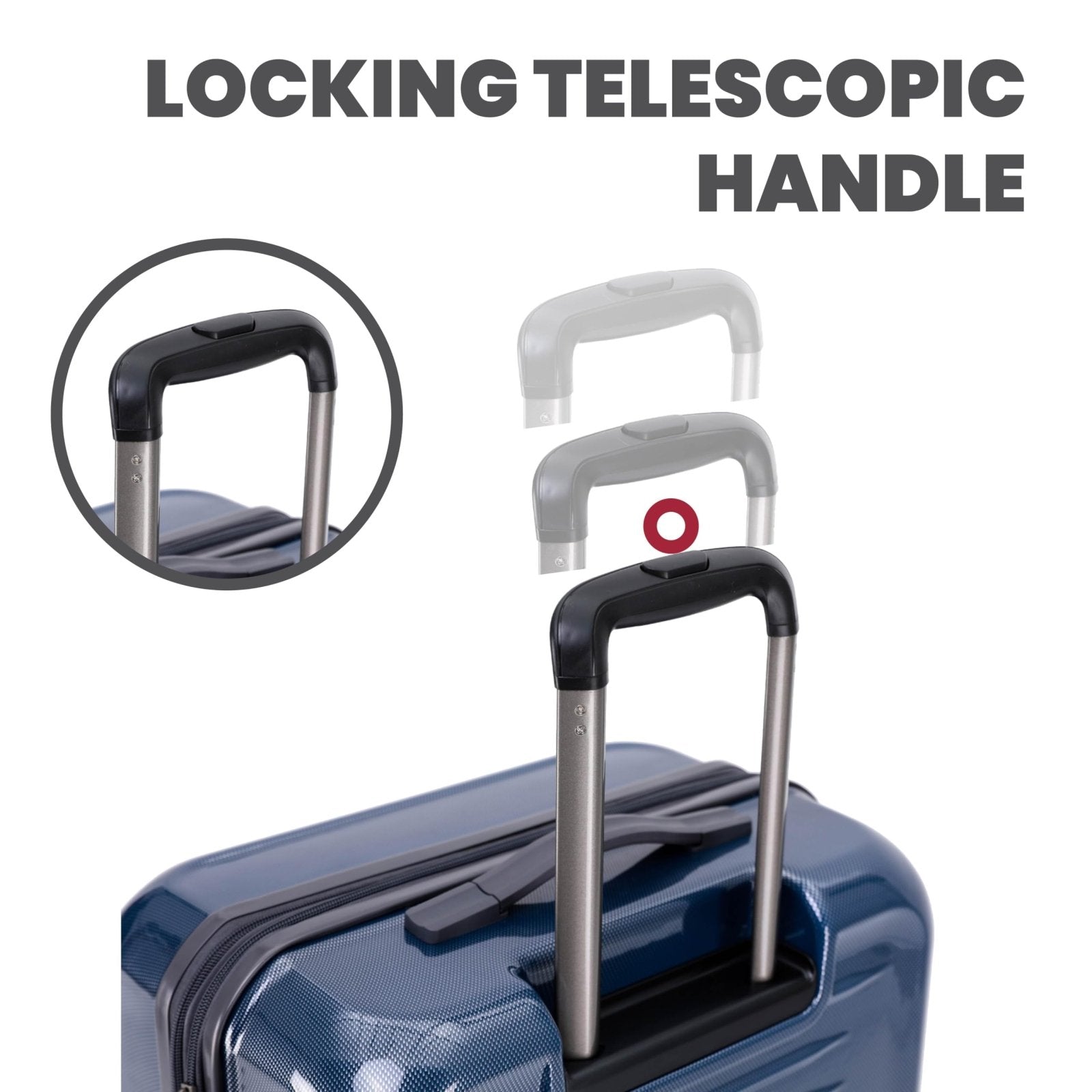 Spyder Rails Expandable Hardside Upright Suitcase with 360° Spinner Wheels, TSA Approved Lock (Navy, Large Checked)