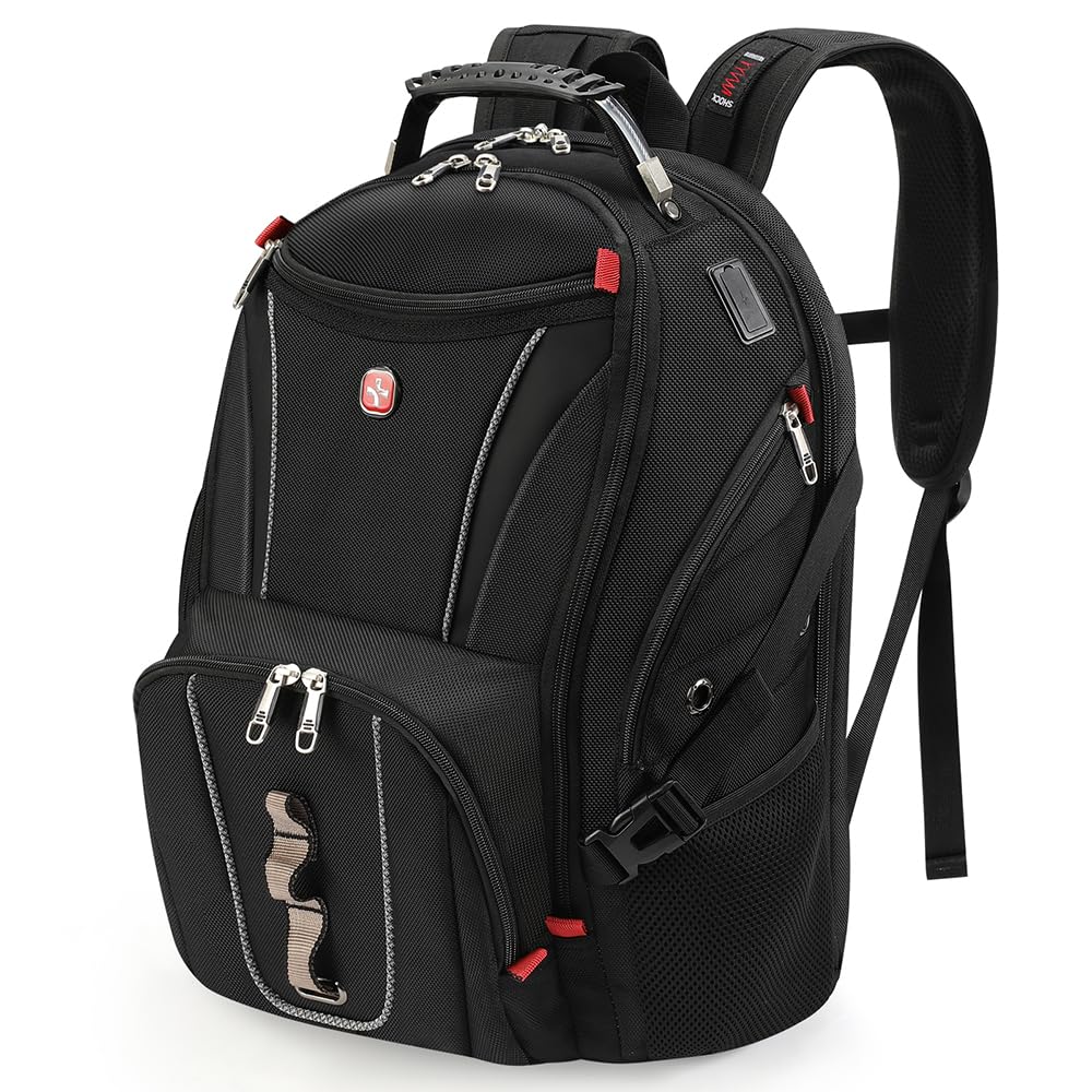 star cloud 17 Inch Travel Laptop Backpack,Business Tech Backpack with USB & Type-C Charging Port,180°TSA Friendly Travel College Work Backpack with Multiple Organizer Pockets for Men