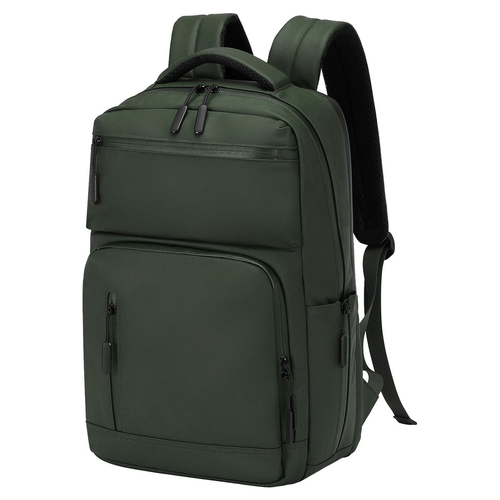 SUIKIHUM Waterproof Laptop Backpack for Men & Women, Flight Approved Anti-Theft Daypack with 15.6-inch Laptop Sleeve (Green)