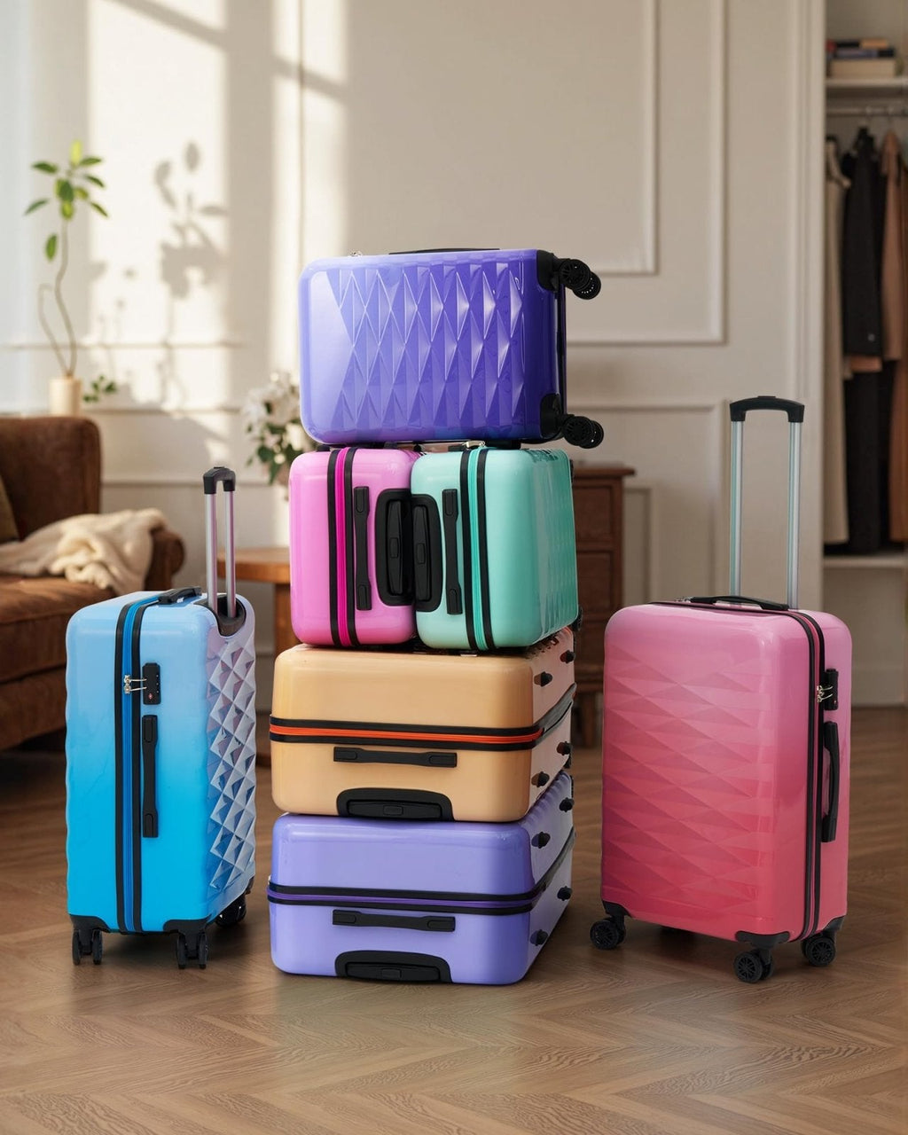 Suitour Luggage Set 3 piece,Hardside Lightweight Suitcase Sets with Spinner Wheels TSA Lock for Travel