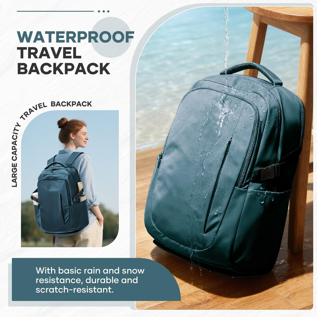suwasp Large Travel Backpack for Women Men Mochila Airline Approved Carry On Personal Item Backpack Bag Frontier Airlines Personal Item Travel Bag Flight Approved Luggage Backpack - Blue