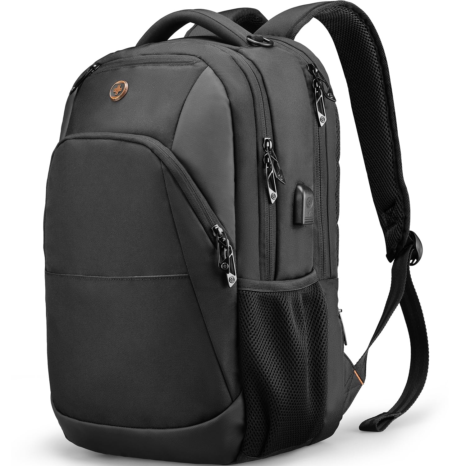 Swissdigital Design Travel Laptop Backpack, Laptops Backpack with USB Charging Port for Men Women Fits 16 Inch Notebook, Black | SD1670-01