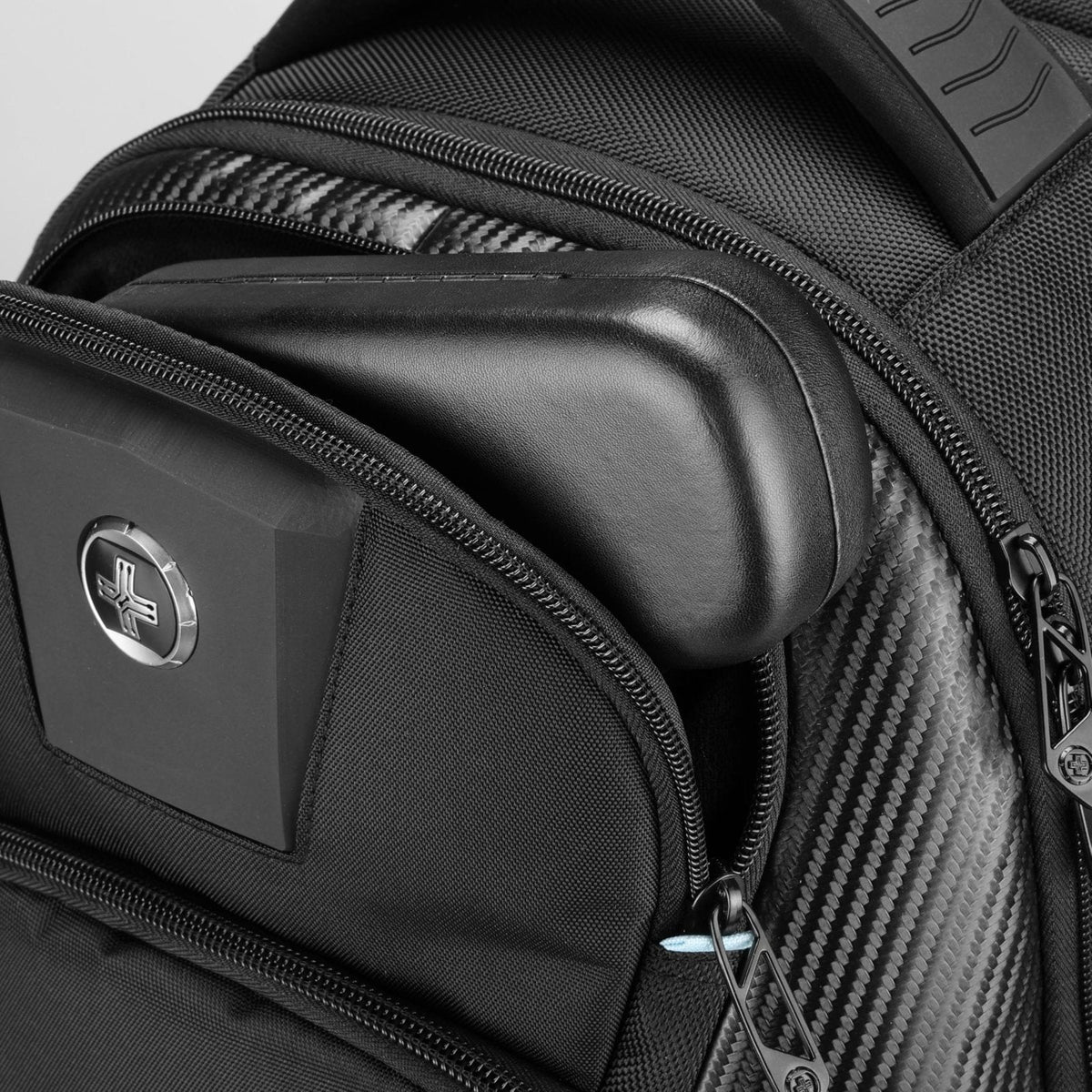 Swissdigital Design TSA Business Laptop Backpack for Men, Large Capacity Travel Backpack with Apple Find My Network and USB Charging Port Tech Backpacks Fits 17 Inch Computer Black| SD1643FB - 01