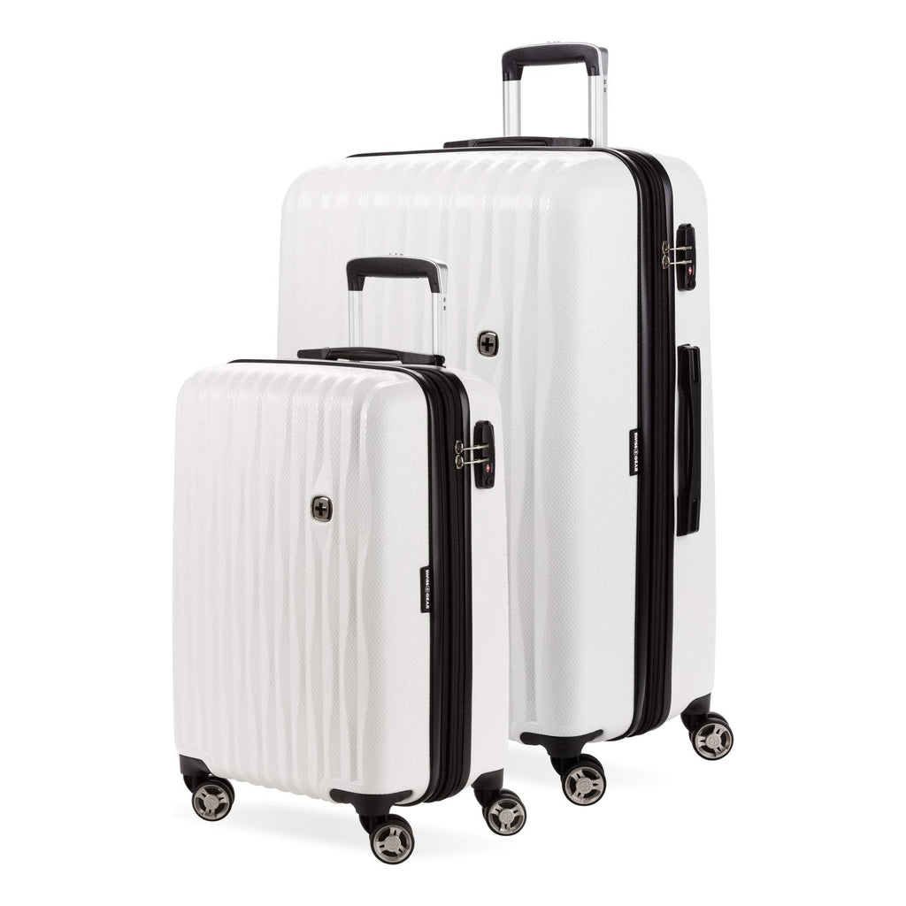 SwissGear 7272 Energie Expandable Hardside Luggage with Spinner Wheels and TSA Lock, White, 2-Piece Set (19/27)