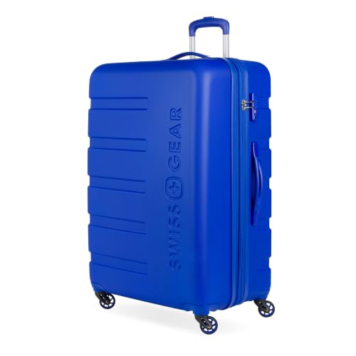 SwissGear 7366 Signature Hardside Expandable Luggage with Spinner Wheels, TSA Lock, Cobalt, Checked-Large 27-Inch