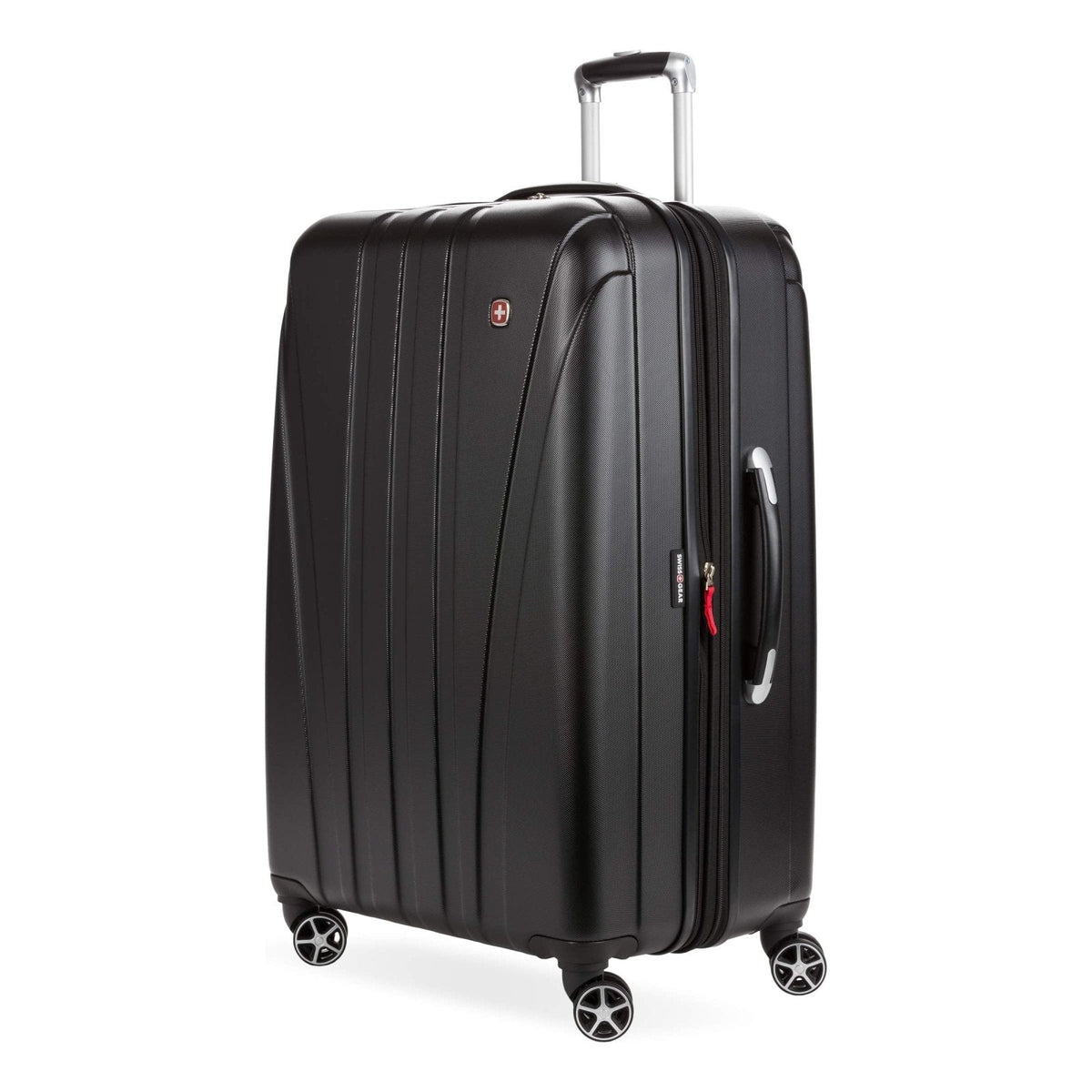 SwissGear 7585 Hardside Expandable Luggage with Spinner Wheels, Black, Checked-Large 27-Inch