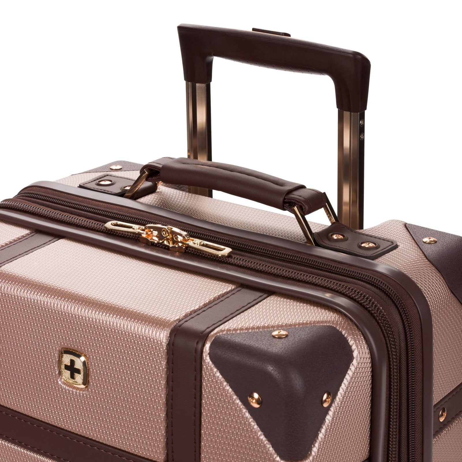 SwissGear 7739 Hardside Luggage Trunk with Spinner Wheels, Blush, Carry - On 19 - Inch