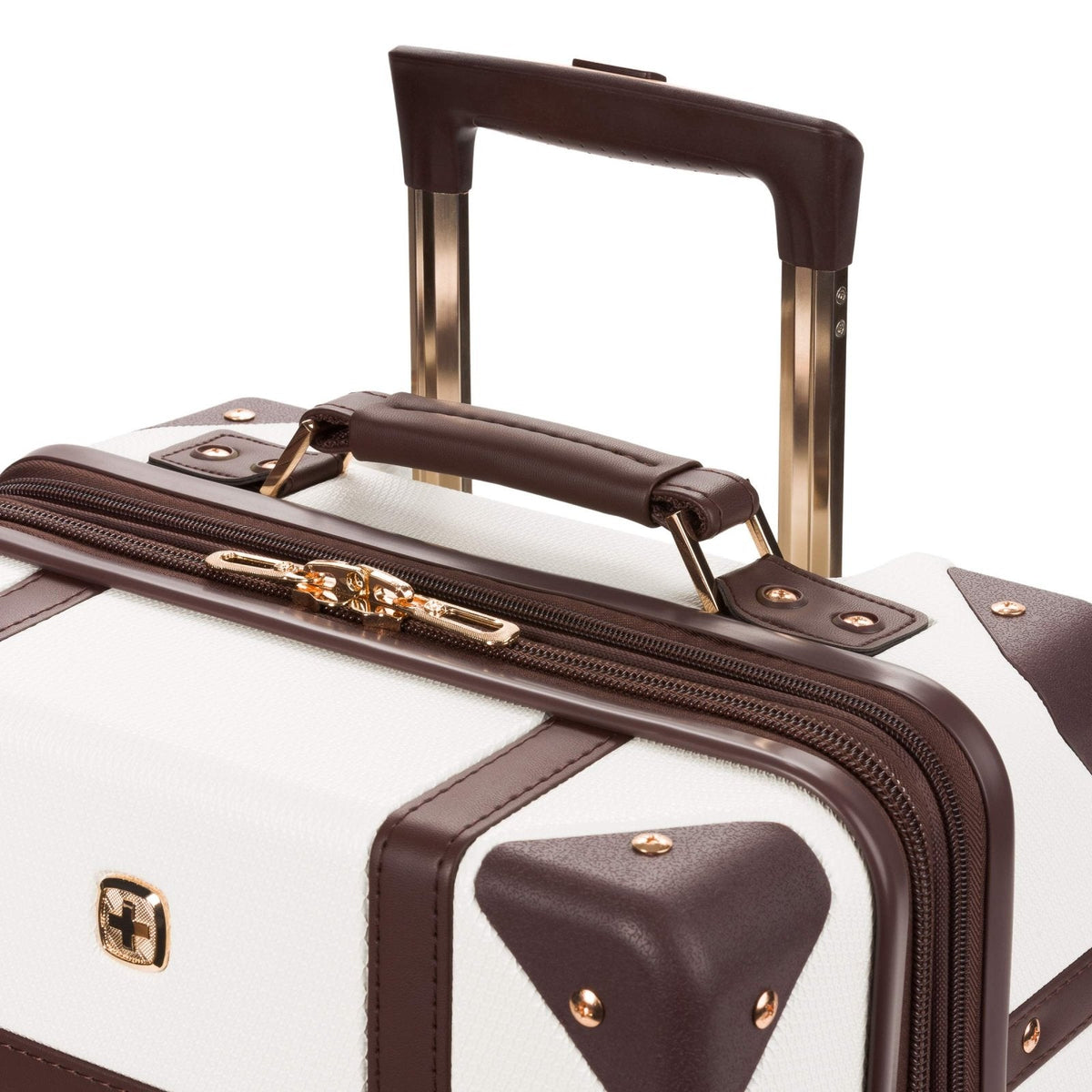 SwissGear 7739 Hardside Luggage Trunk with Spinner Wheels, White, Carry - On 19 - Inch