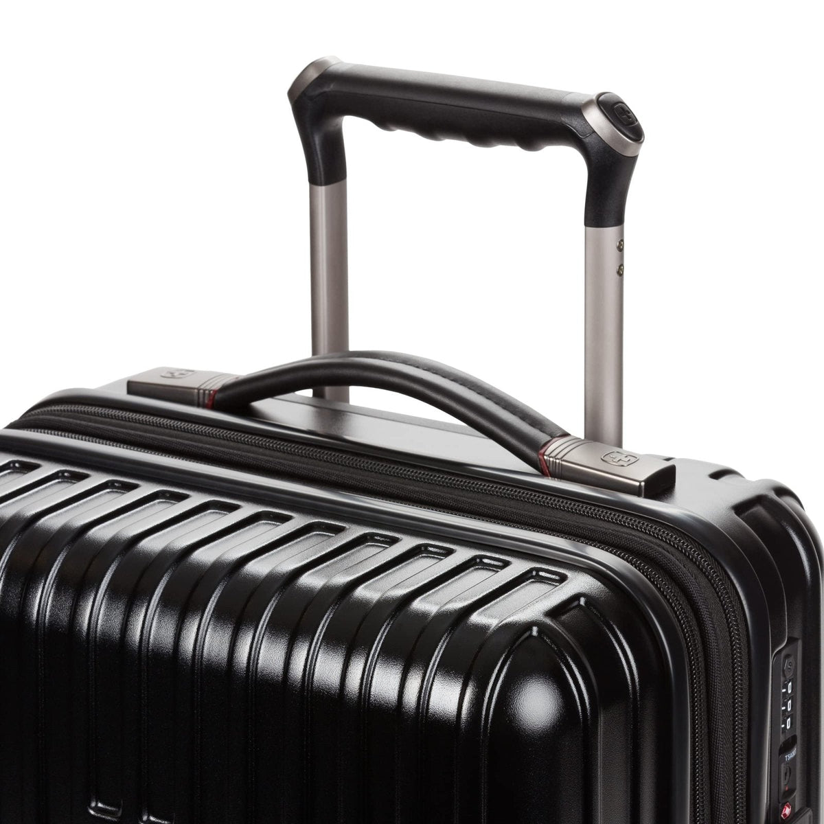 SwissGear 7910 Hardside Expandable Luggage with Spinner Wheels, TSA Lock and USB, Black, Carry - On 20 - Inch