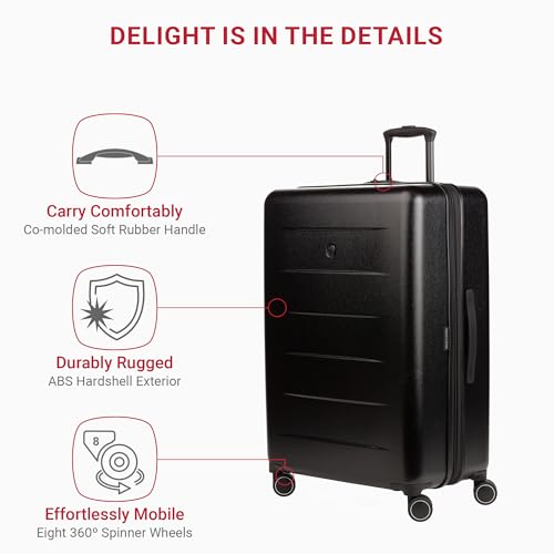 SwissGear 8020 Eclipse Collection Hardside Expandable Luggage – Black