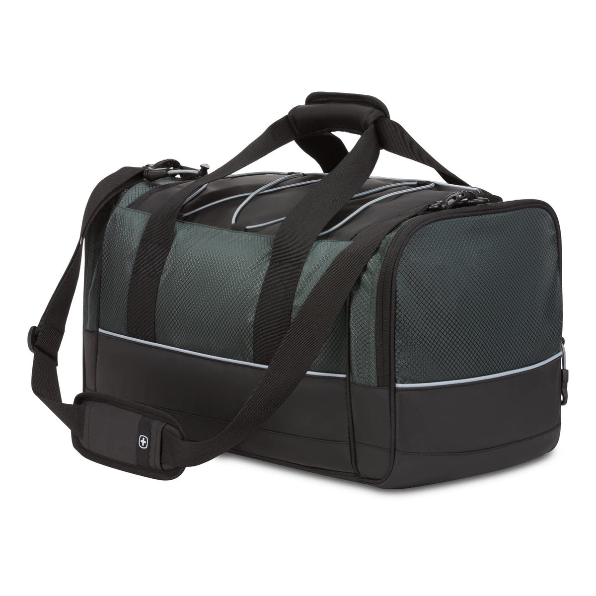 SwissGear Apex Duffel Bag, Men's and Women's Gym Bag, Travel Duffle Bags, Grey/Black Dobby, 20 - Inch