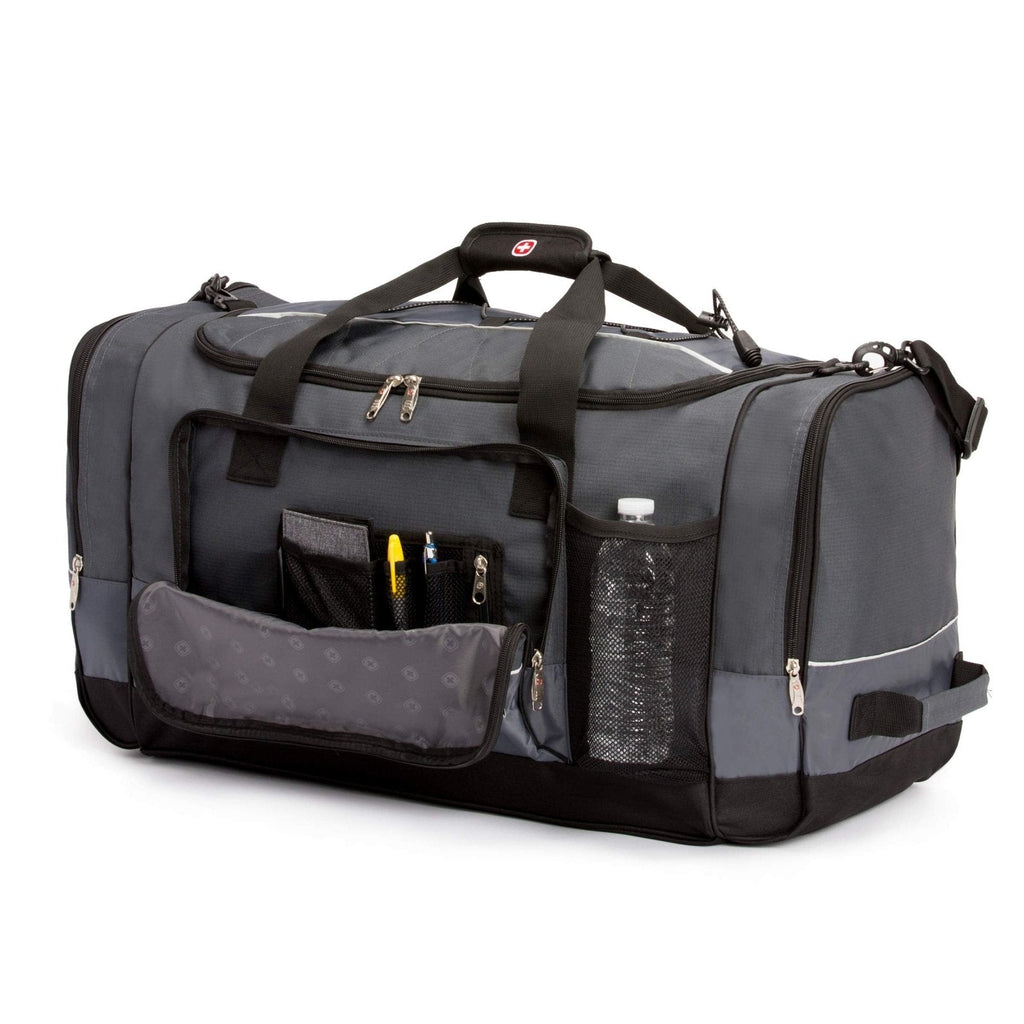 SwissGear Apex Duffle Bag for Travel and Gym with Bungee - Cord System