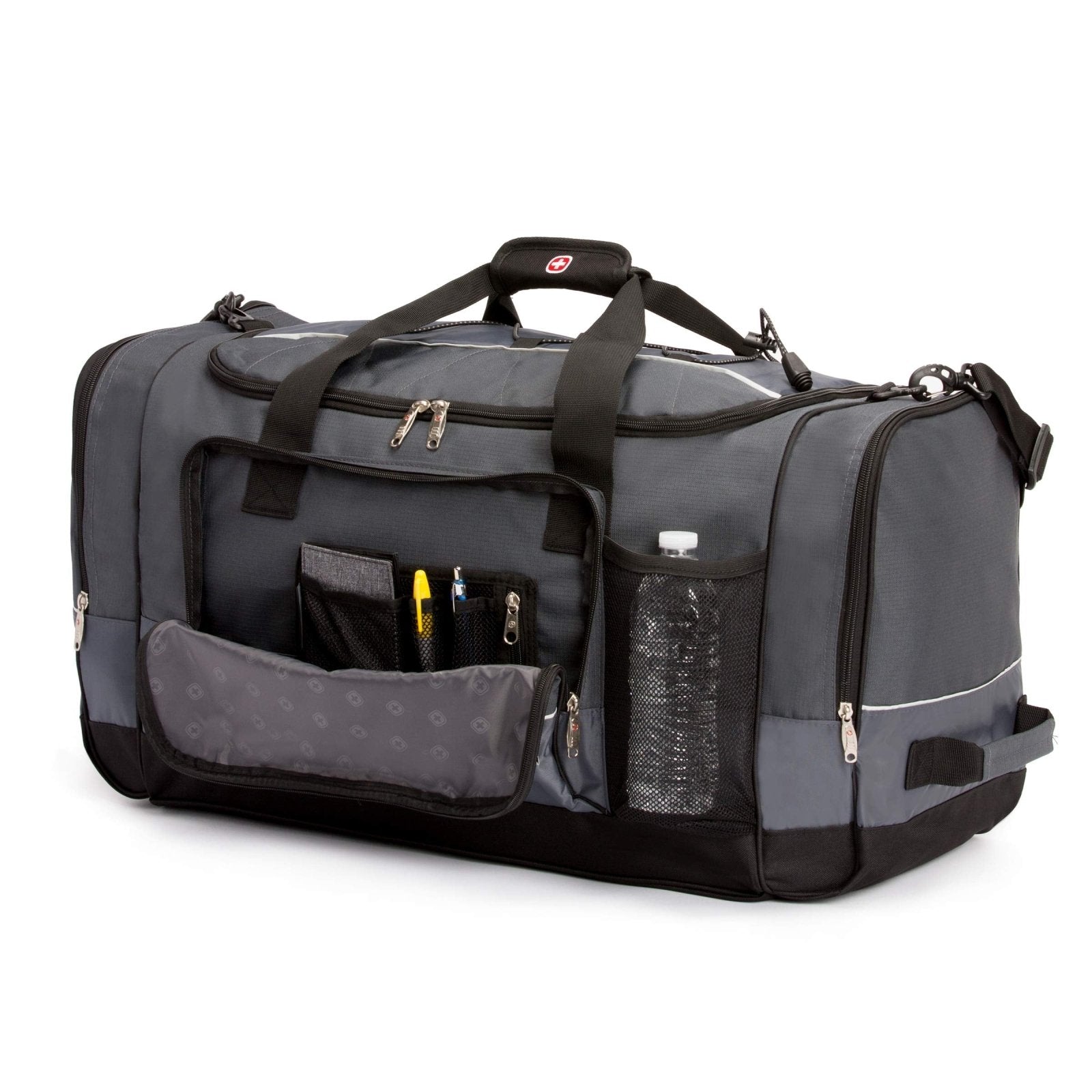 SwissGear Apex Duffle Bag for Travel and Gym with Bungee - Cord System