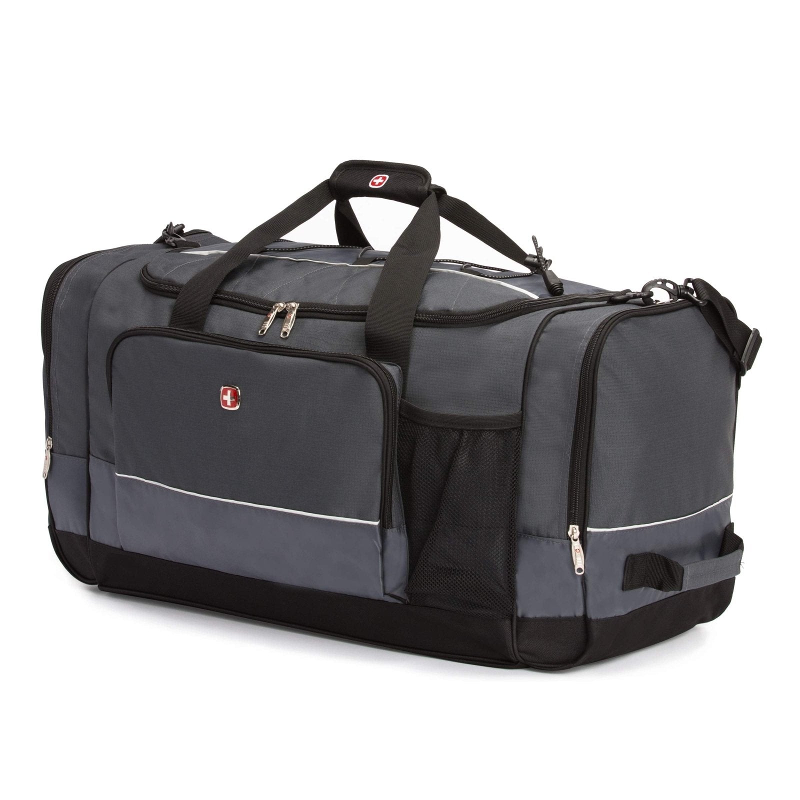 SwissGear Apex Duffle Bag for Travel and Gym with Bungee-Cord System