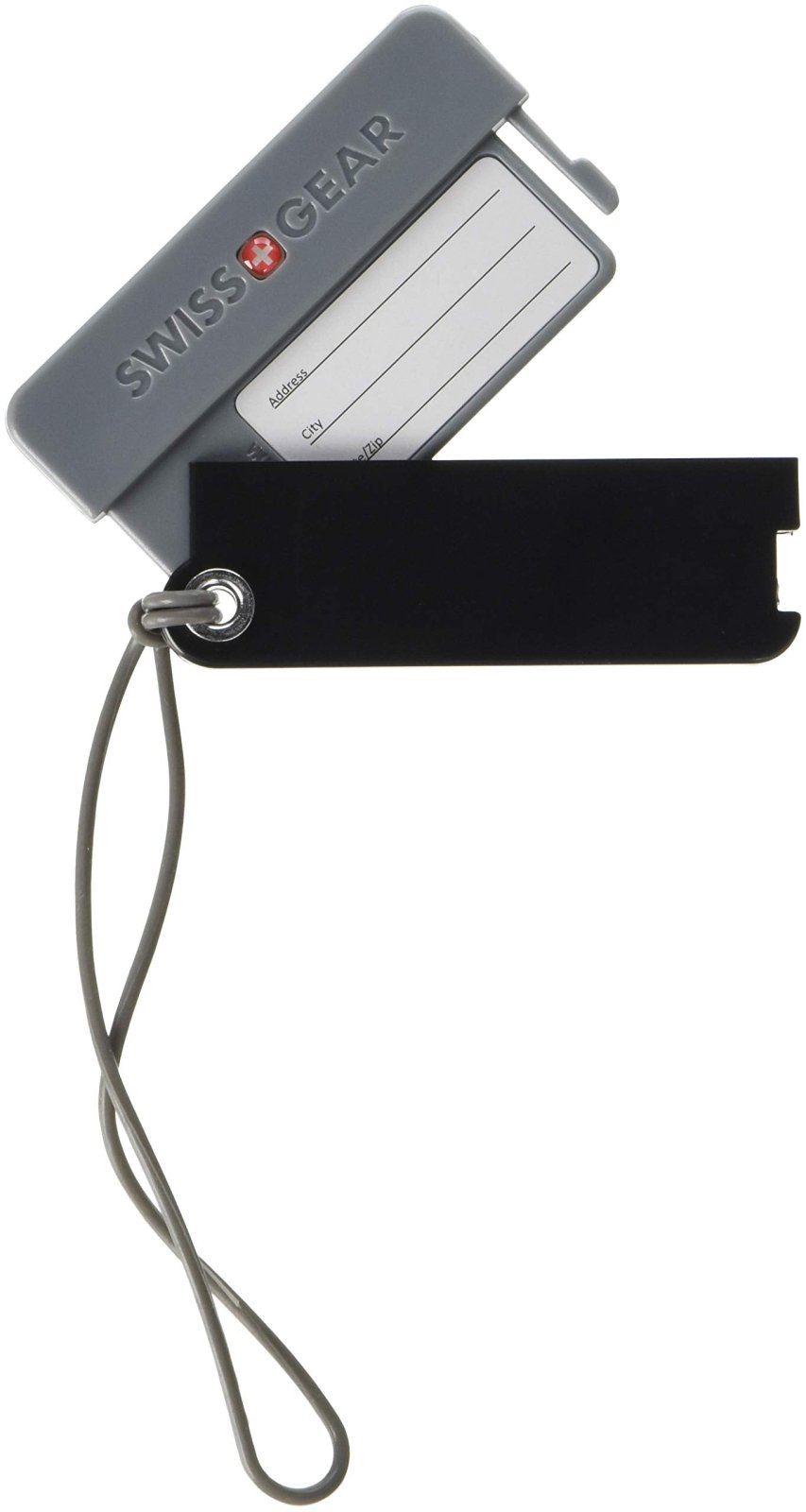 SwissGear Luggage Id Tags Set of 2, Black/Red