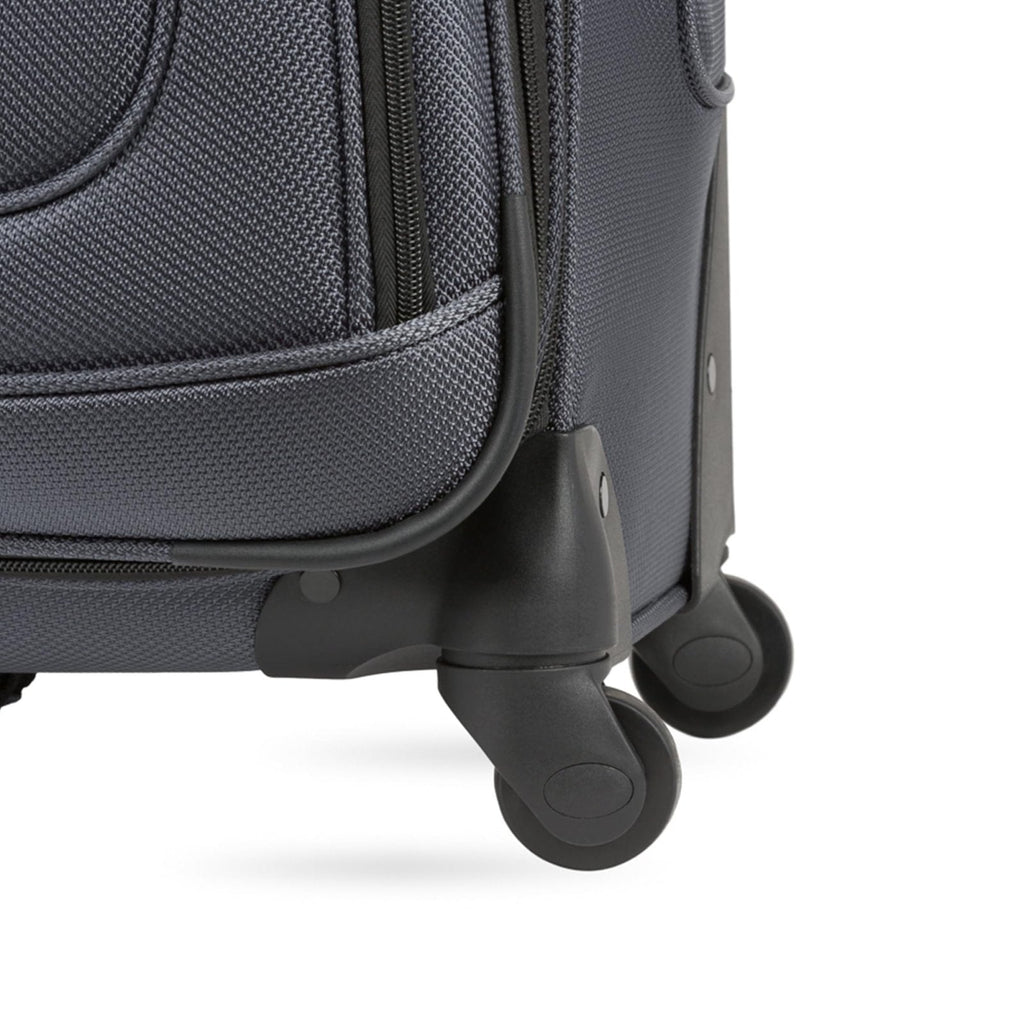 SWISSGEAR Sion Softside Expandable Spinner Luggage Durable Lightweight Travel Suitcase, Dark Grey, 3 - Piece Set (21/25/29)