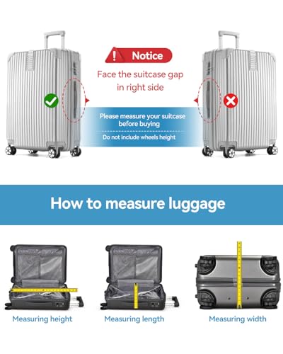 T Tersely Clear PVC Suitcase Cover Protectors 20 Inch Suitcase Covers for Luggage - Waterproof Dustproof and Anti-Scratch 20 Inch Luggage Cover (20inch)