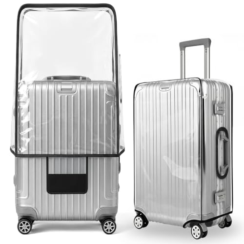T Tersely Clear PVC Suitcase Cover Protectors 20 Inch Suitcase Covers for Luggage - Waterproof Dustproof and Anti-Scratch 20 Inch Luggage Cover (20inch)