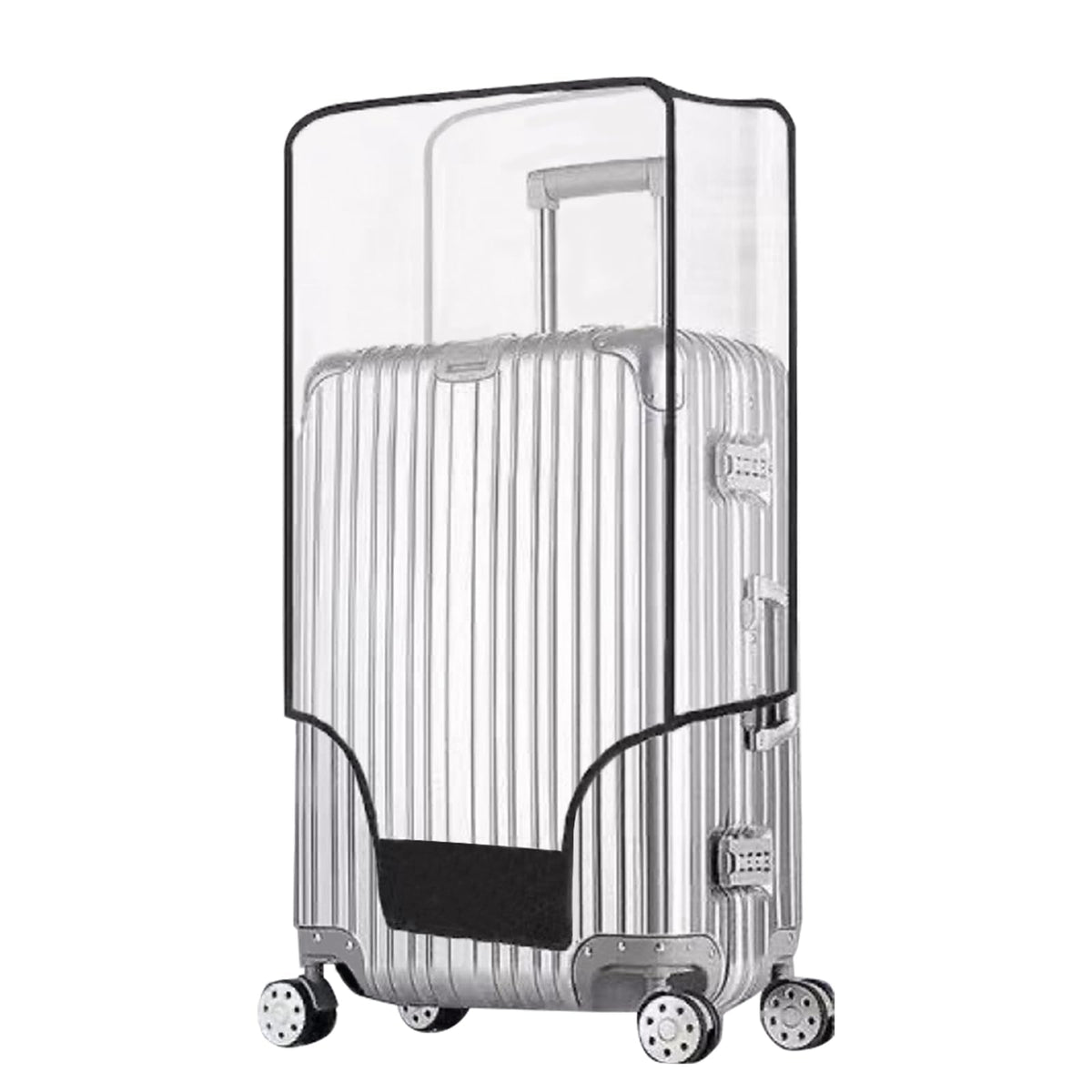 Tangaburu Clear Suitcase Cover - 20 24 26 28 30 Inch Waterproof PVC Suitcase Cover - Transparent Travel Suitcase Wrap - Protective Cover Case for Wheeled Luggage (20-Inch)