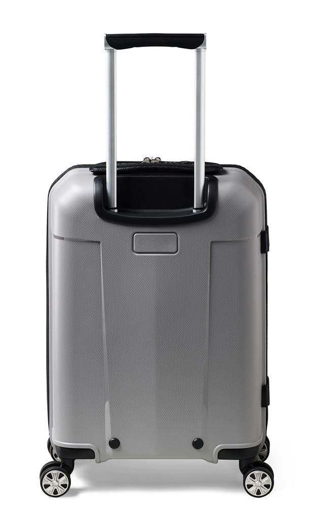 Ted Baker Flying Colours Hardside Trolley 4 Wheel Spinner, TSA Lock, Lightweight Suitcase, Men and Women (Frost Grey, Business Trolley)