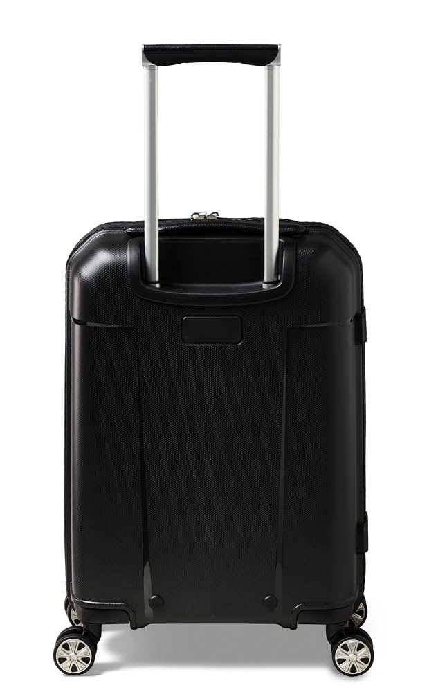Ted Baker Flying Colours Hardside Trolley 4 Wheel Spinner, TSA Lock, Lightweight Suitcase, Men and Women (Jet Black, Business Trolley)