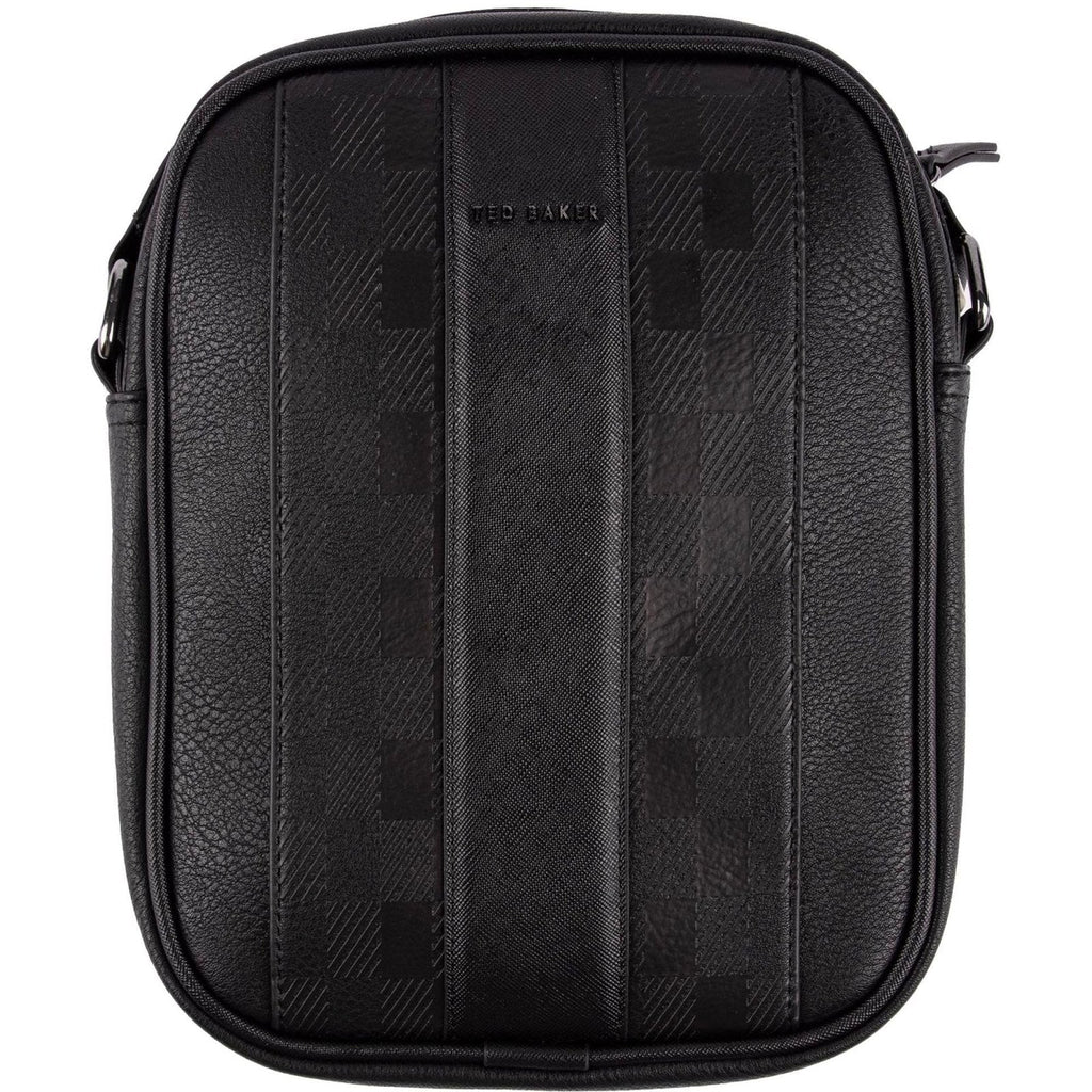 Ted Baker Mens House Check Pu Flight Bag WAYDON, Black