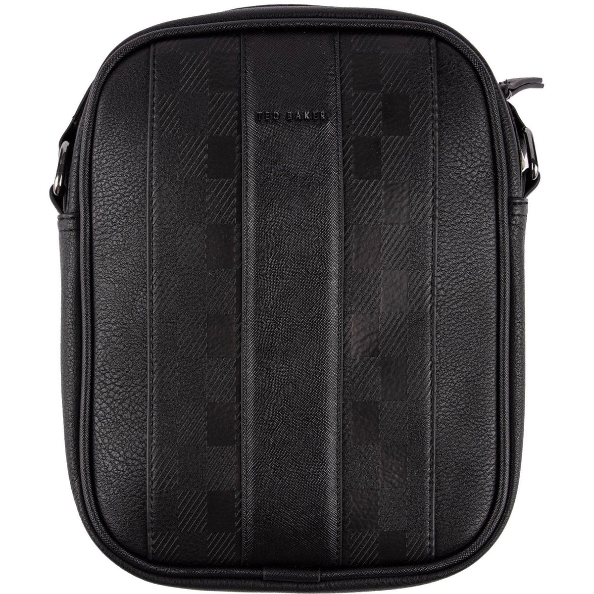 Ted Baker Mens House Check Pu Flight Bag WAYDON, Black