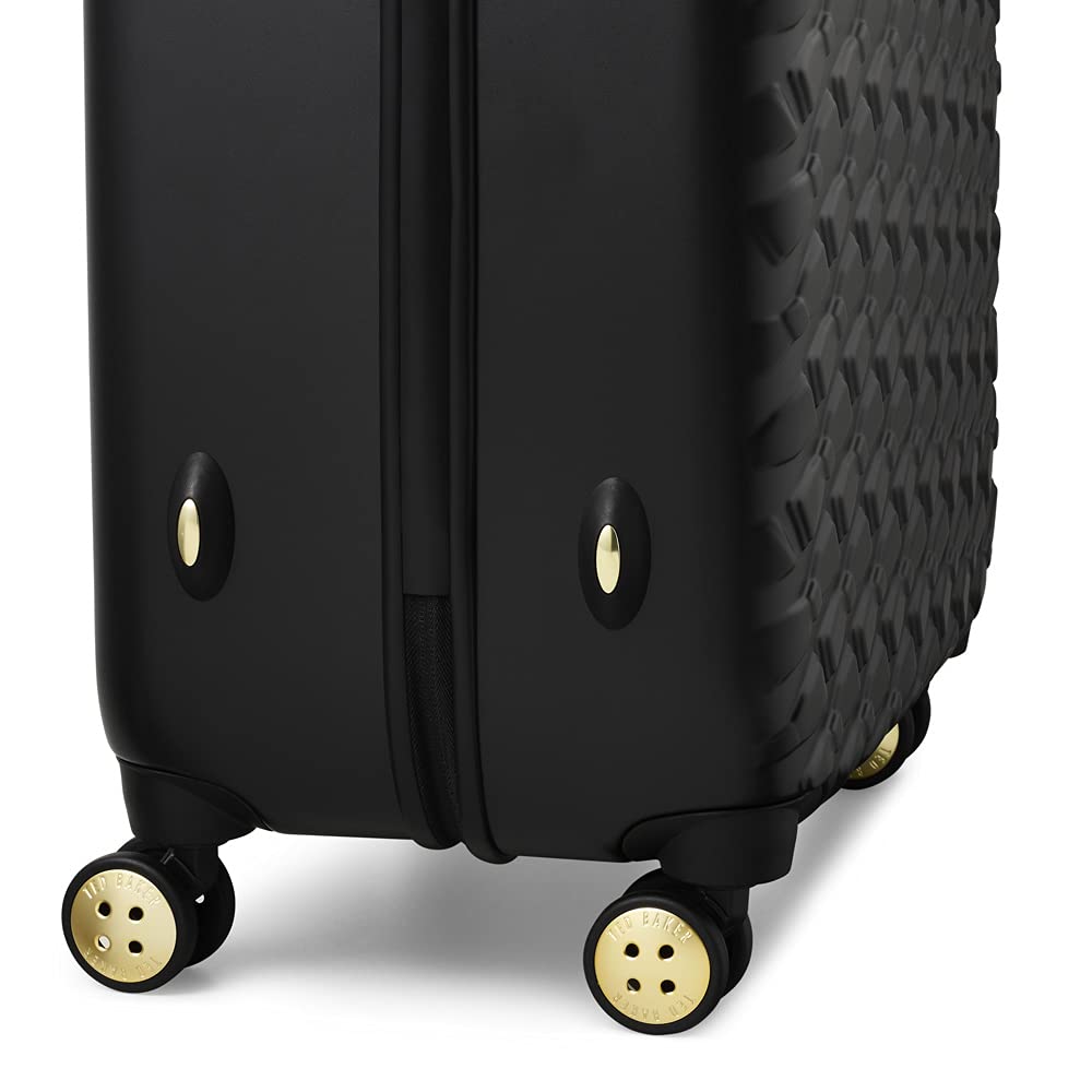 Ted Baker Women's Belle Fashion Lightweight Hardshell Spinner Luggage, Black, Carry - On 21 - Inch, Luggage