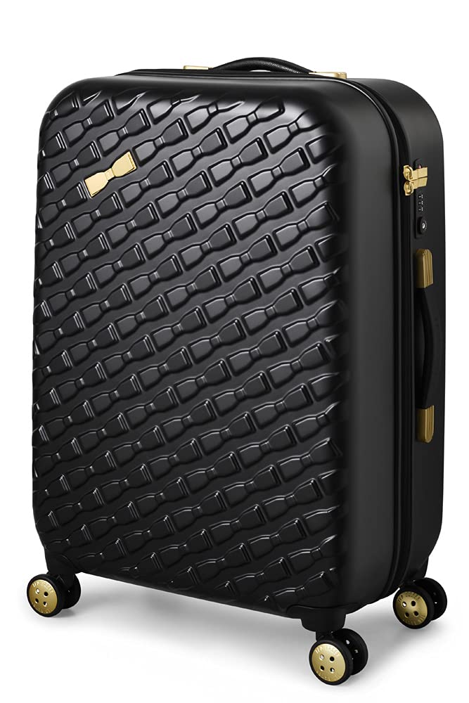 Ted Baker Women's Belle Fashion Lightweight Hardshell Spinner Luggage, Black, M, Suitcase